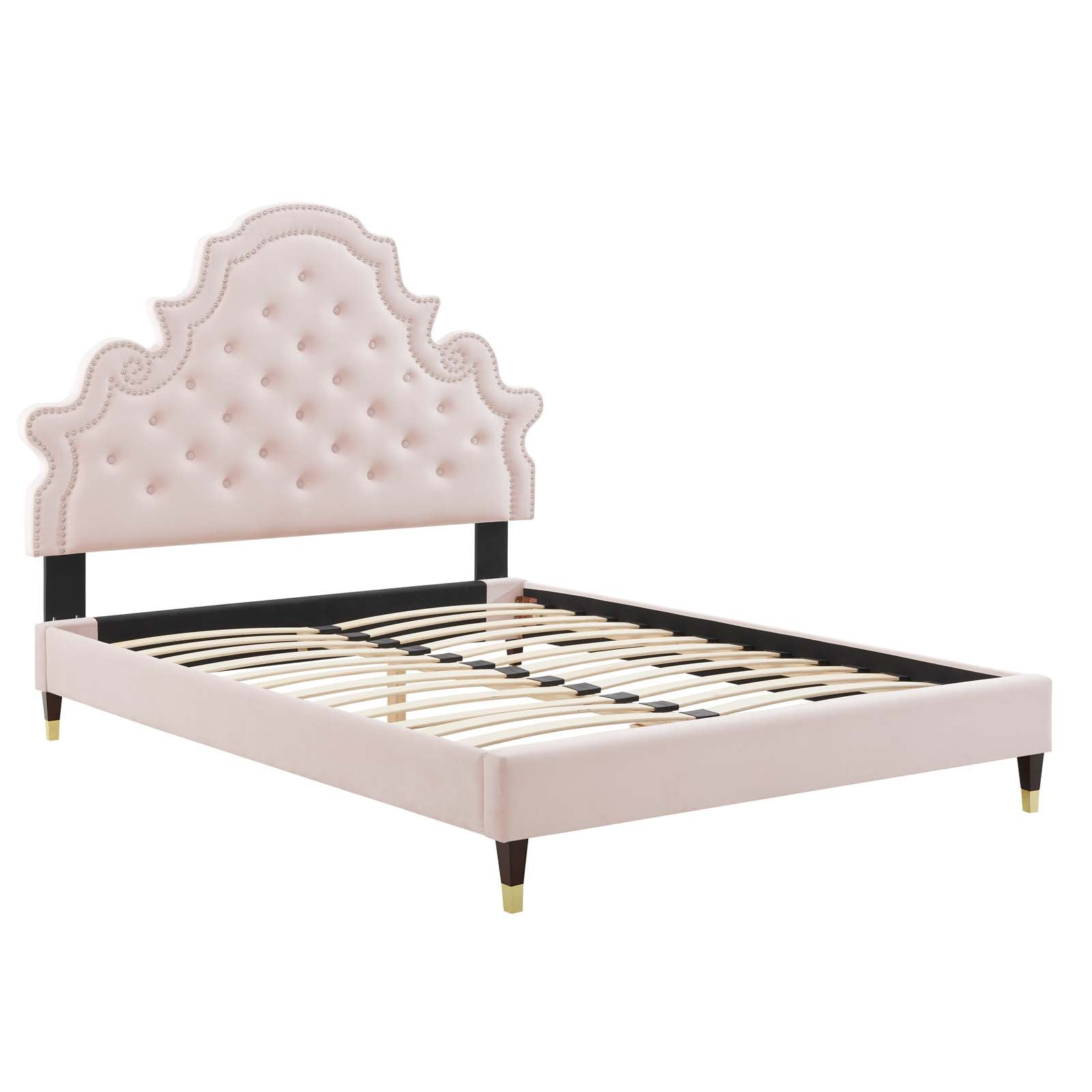 Gwyneth Tufted Performance Velvet Twin Platform Bed