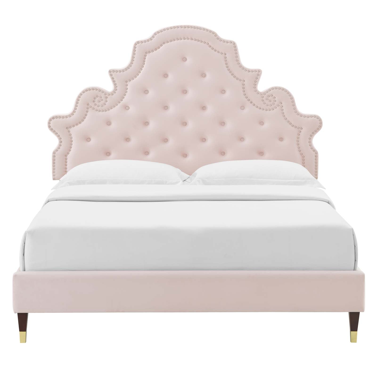 Gwyneth Tufted Performance Velvet Twin Platform Bed