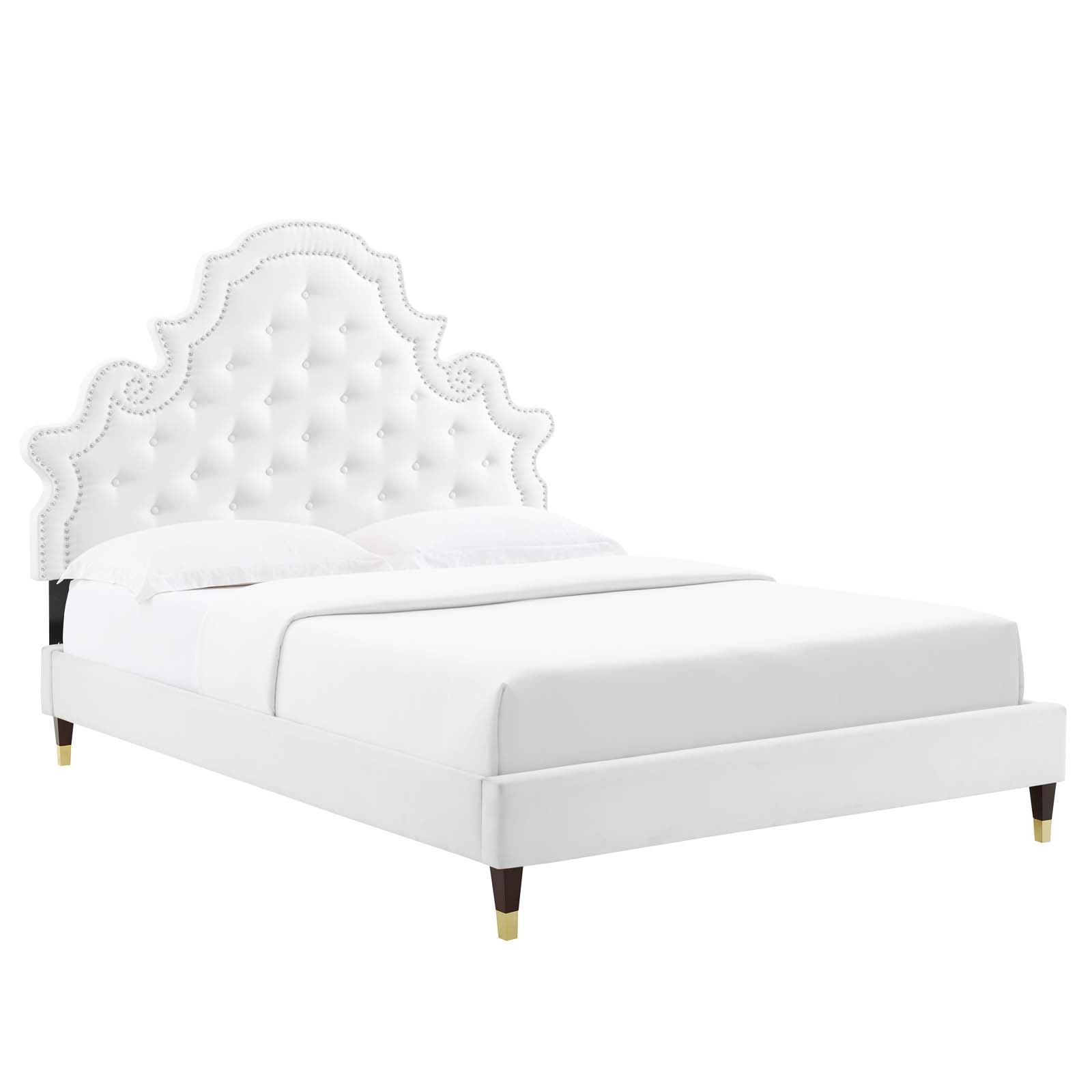 Gwyneth Tufted Performance Velvet Twin Platform Bed