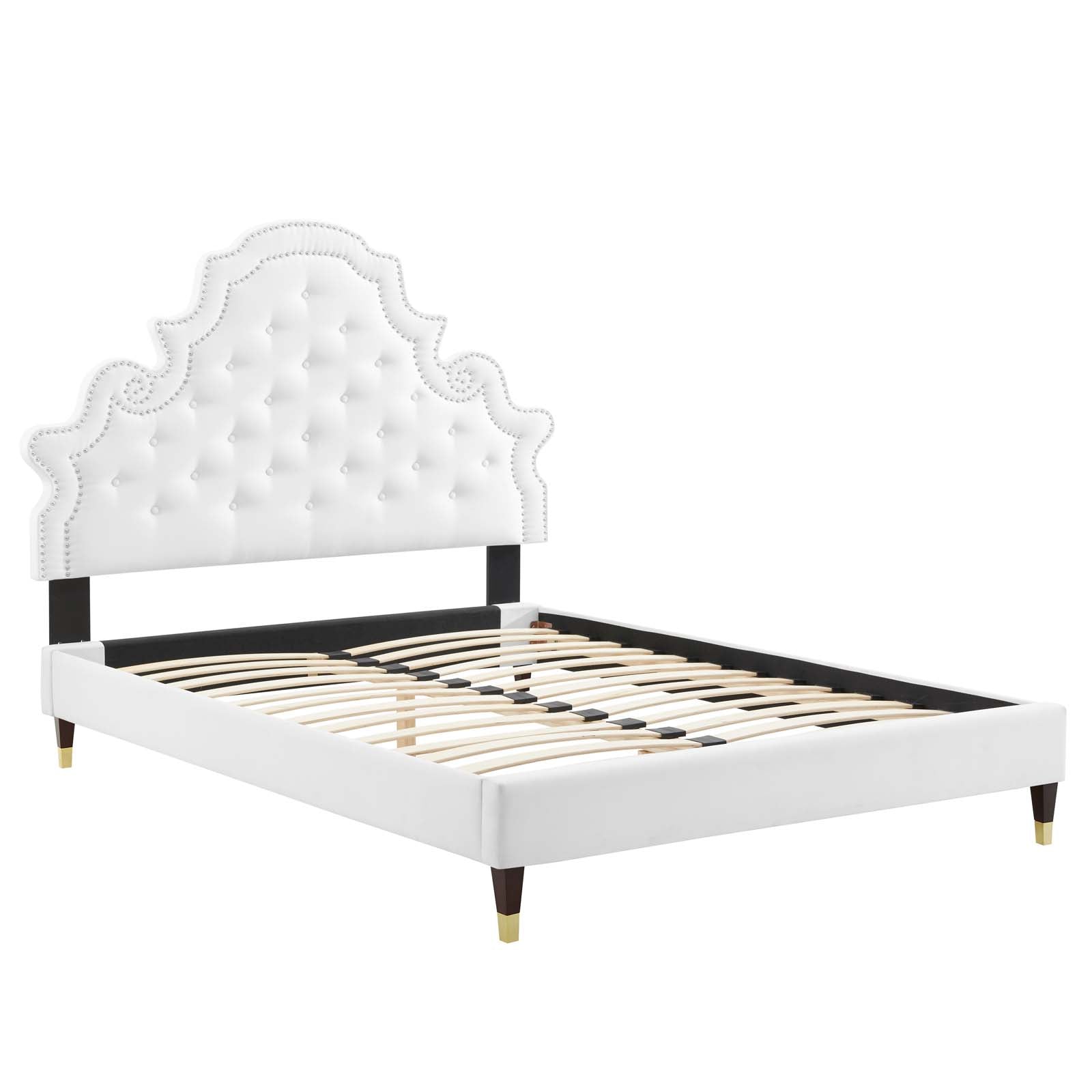 Gwyneth Tufted Performance Velvet Twin Platform Bed