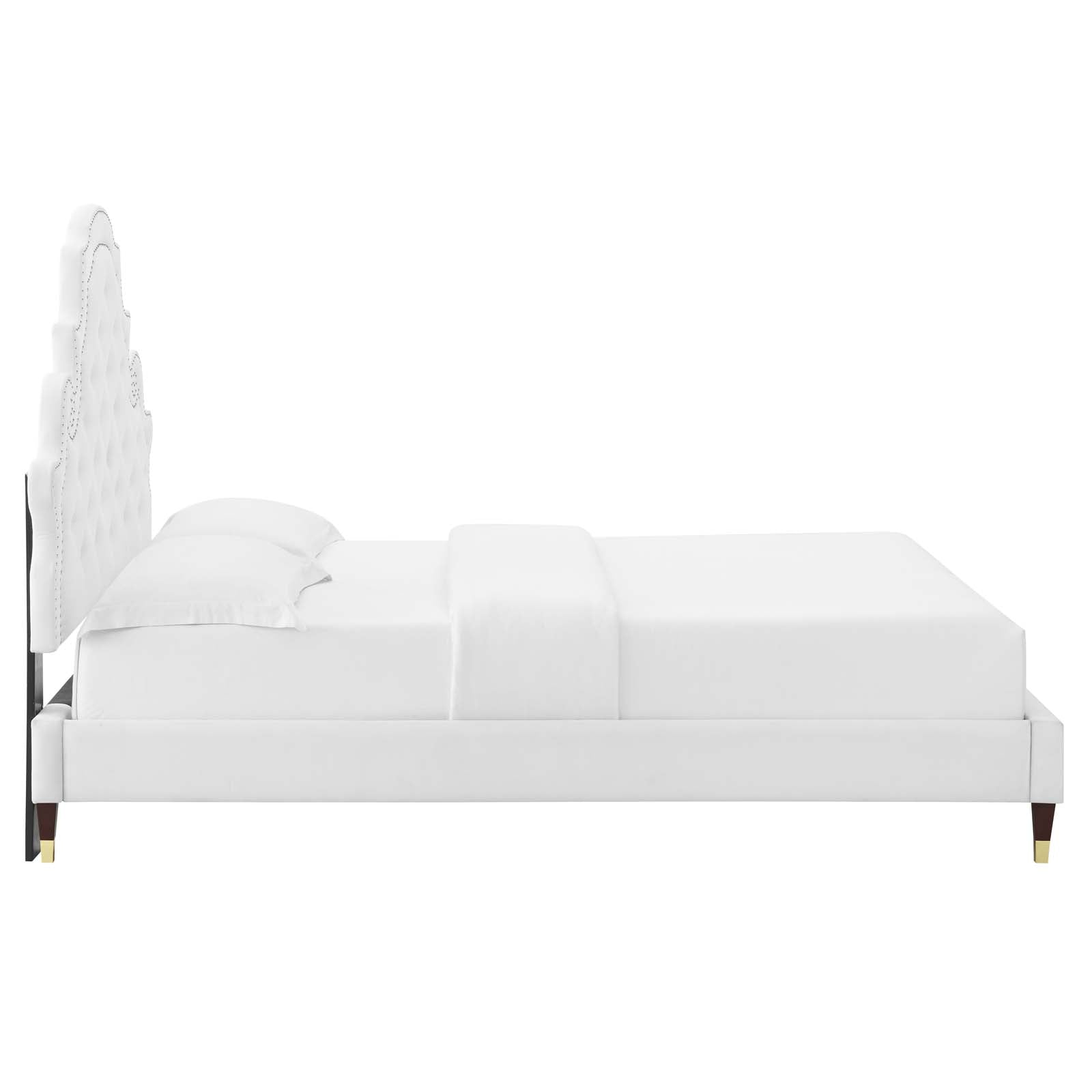 Gwyneth Tufted Performance Velvet Twin Platform Bed