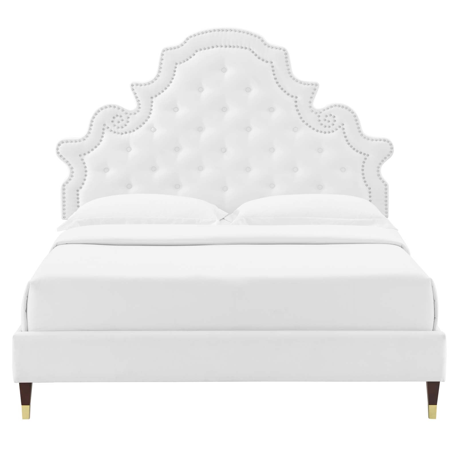 Gwyneth Tufted Performance Velvet Twin Platform Bed