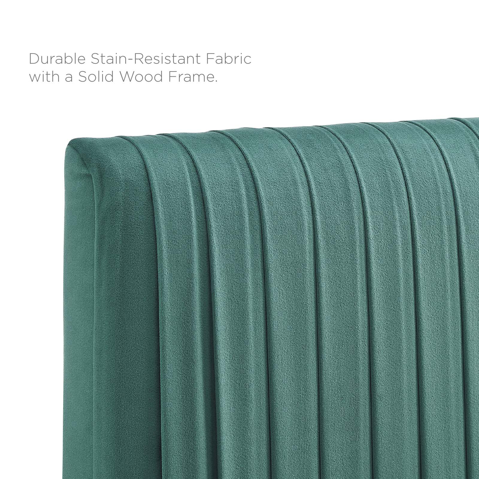 Peyton Performance Velvet Platform Bed with Wood Legs and Metal Sleeves - East Shore Modern Home Furnishings