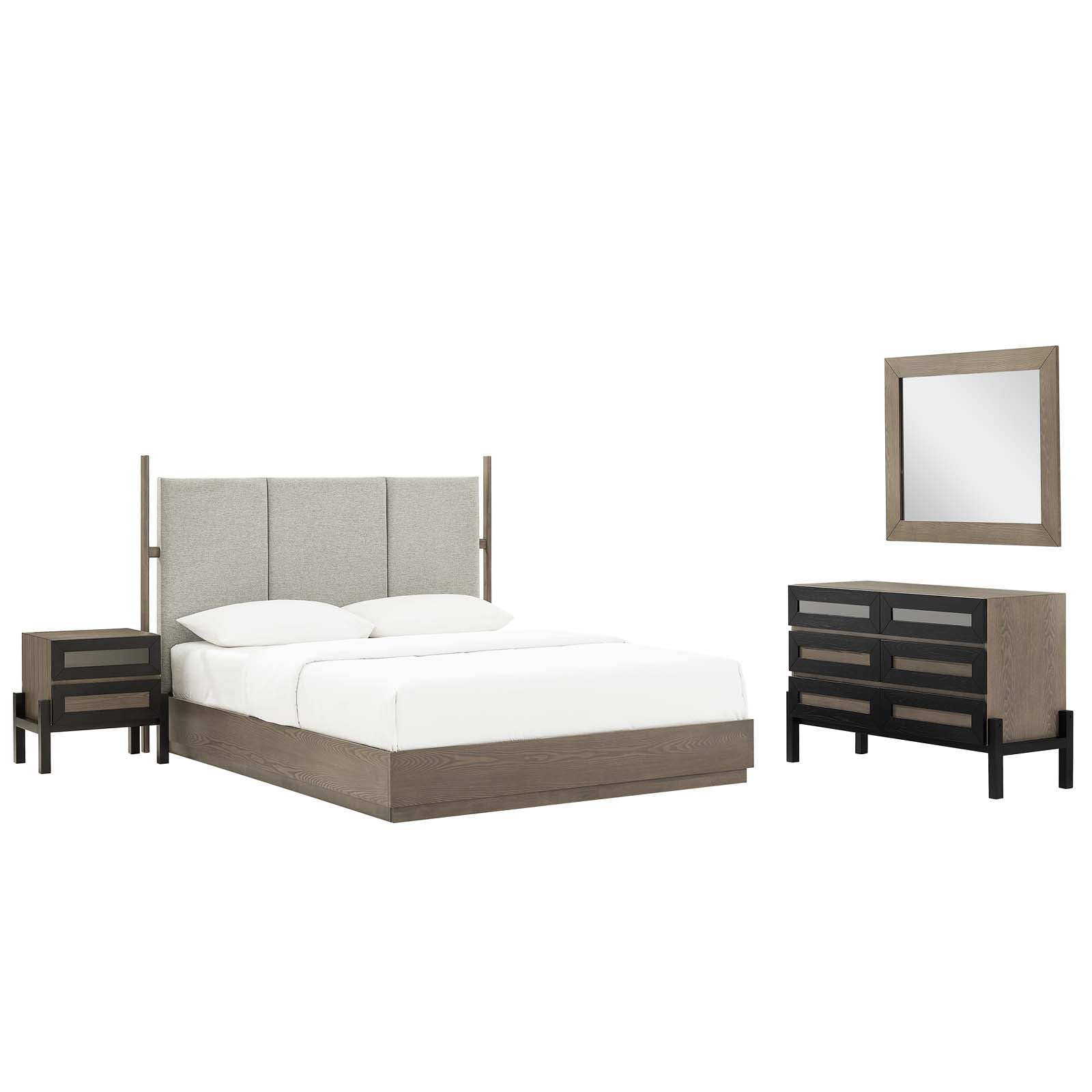 Merritt 4 Piece Upholstered Bedroom Set - East Shore Modern Home Furnishings