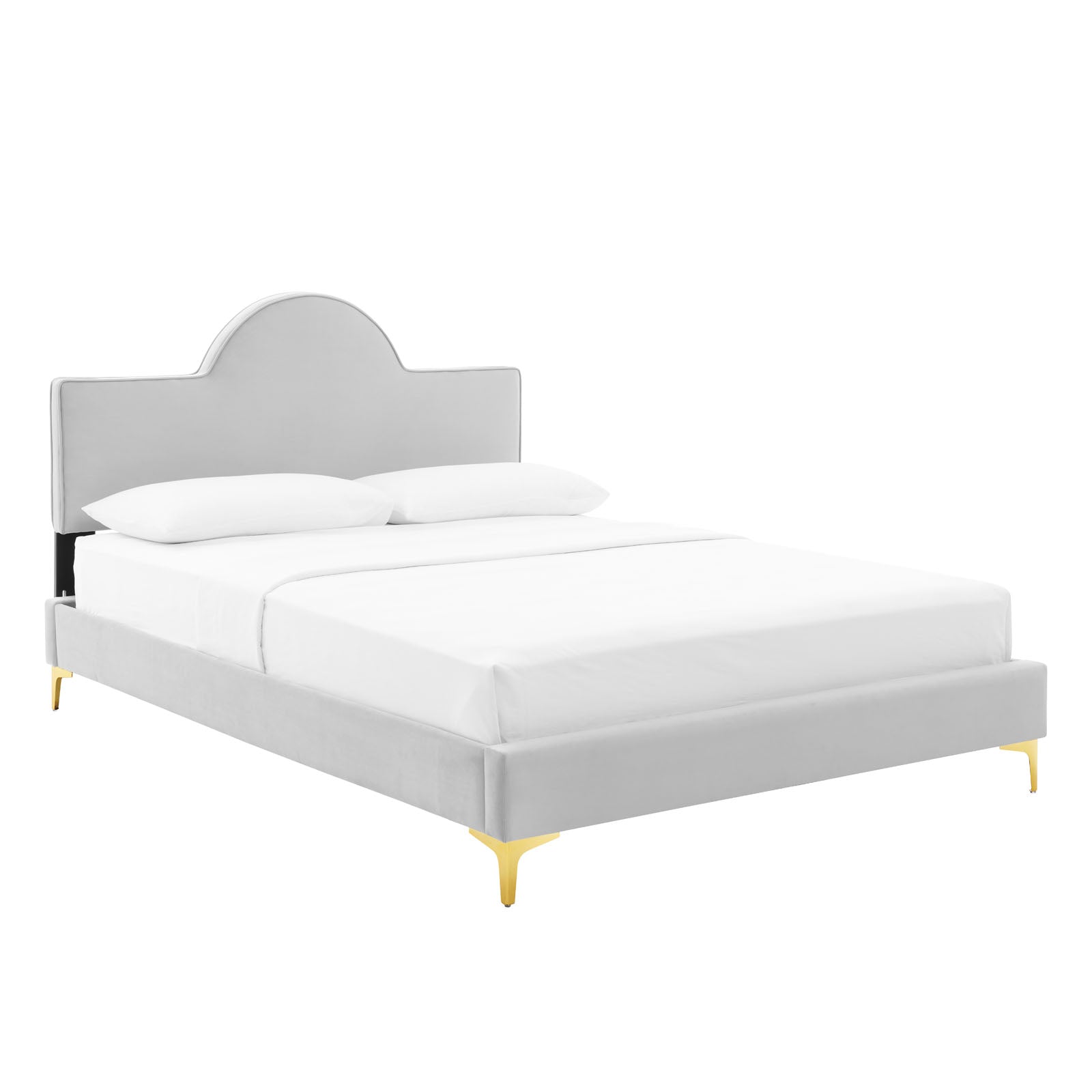 Sunny Performance Velvet Platform Bed