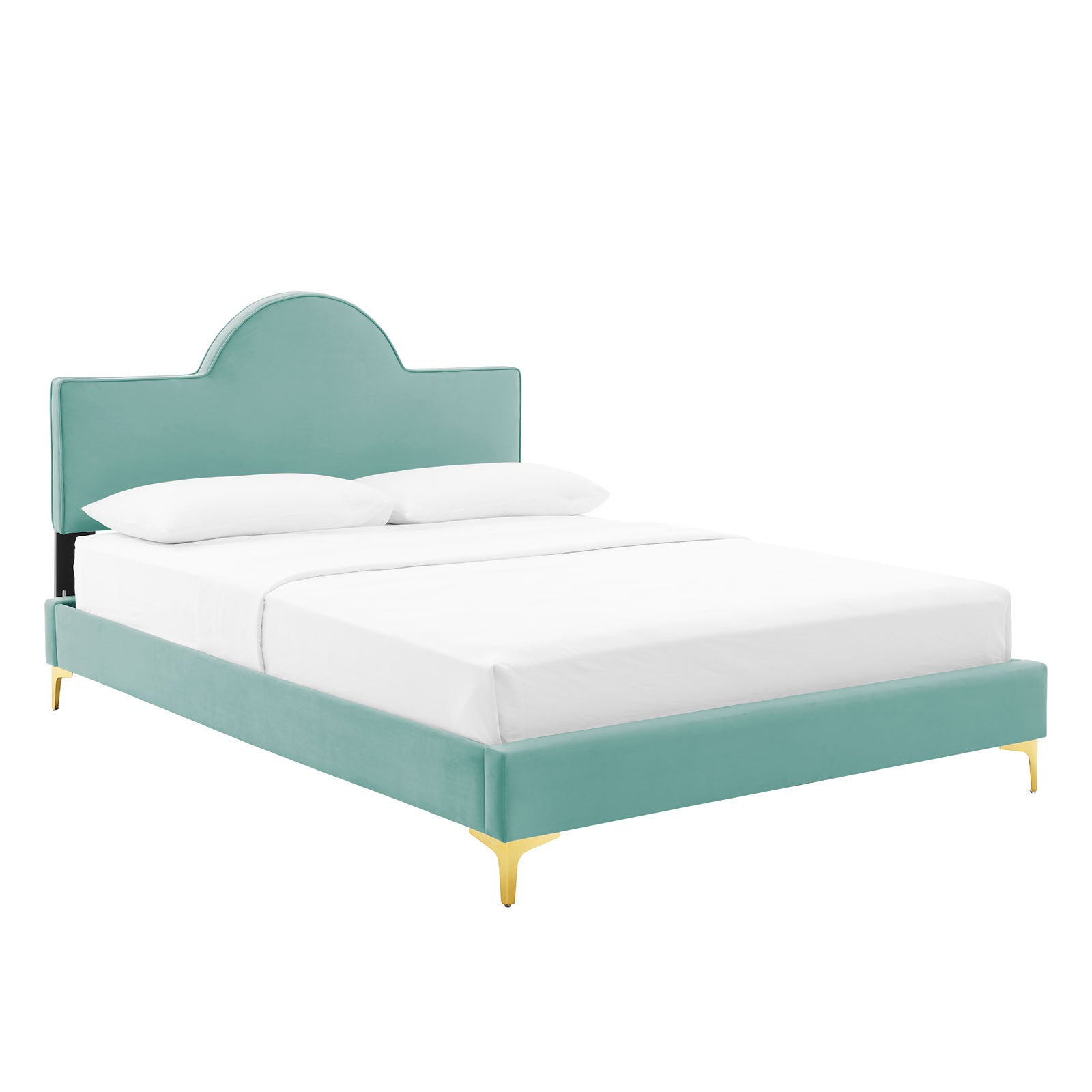 Sunny Performance Velvet Platform Bed