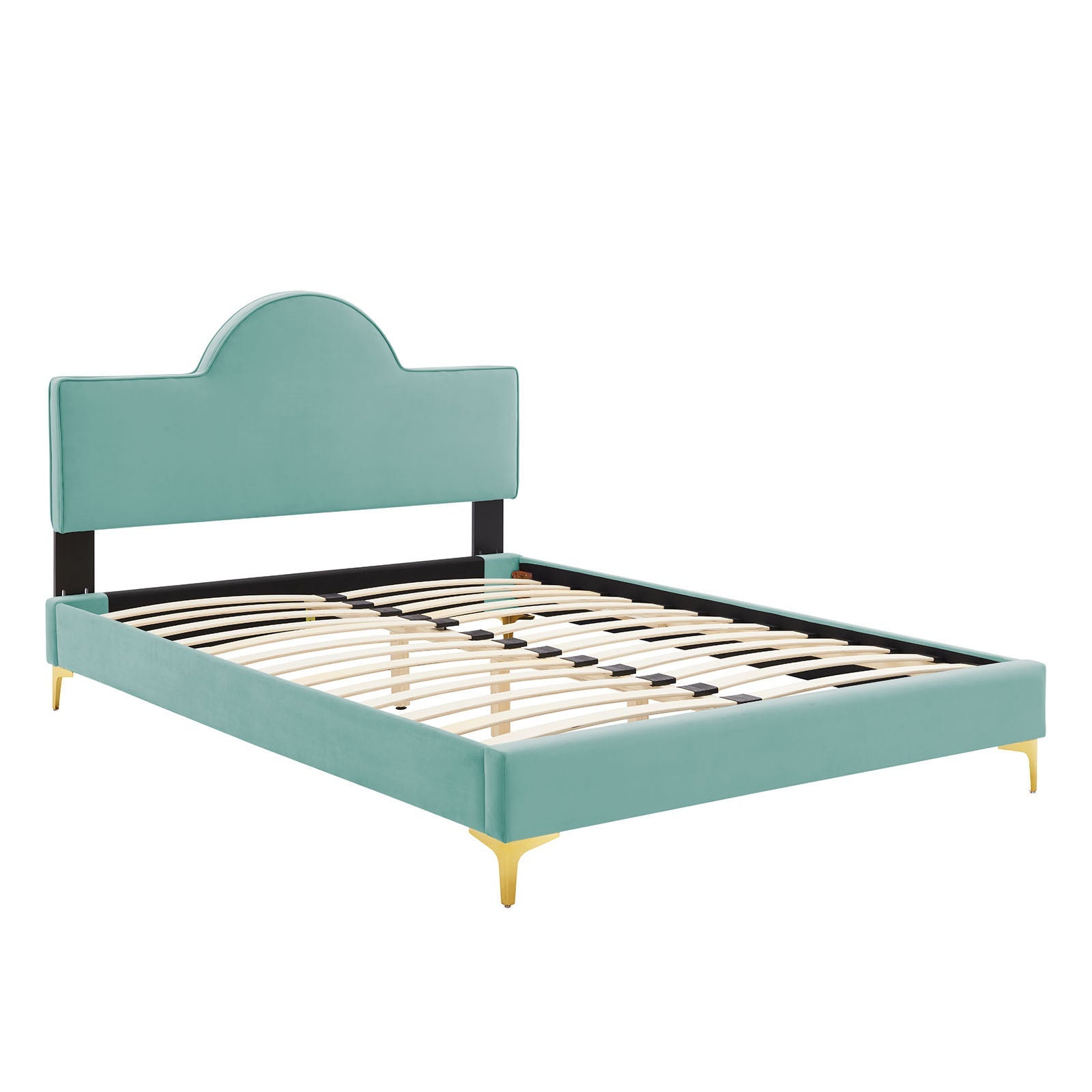 Sunny Performance Velvet Platform Bed