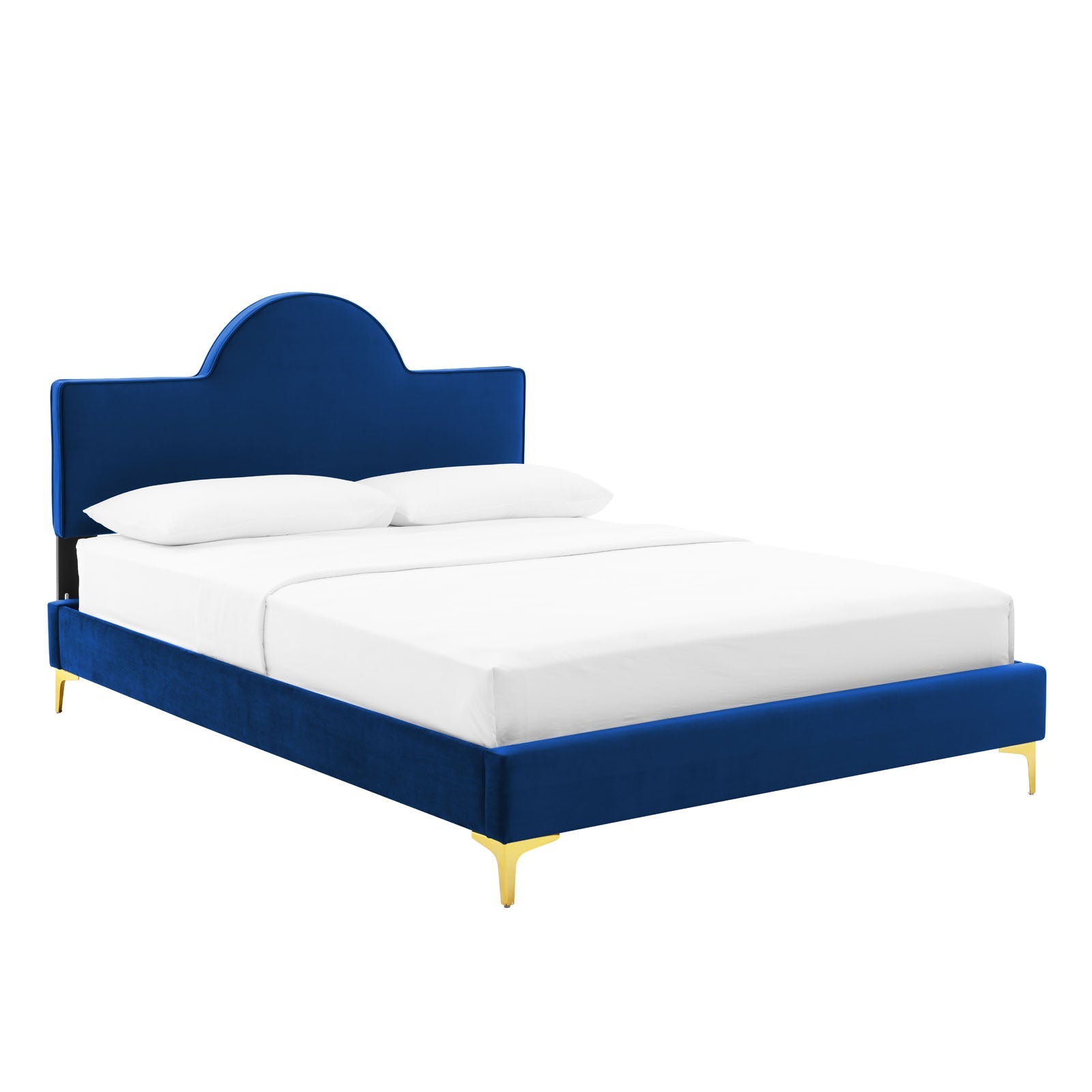 Sunny Performance Velvet Platform Bed