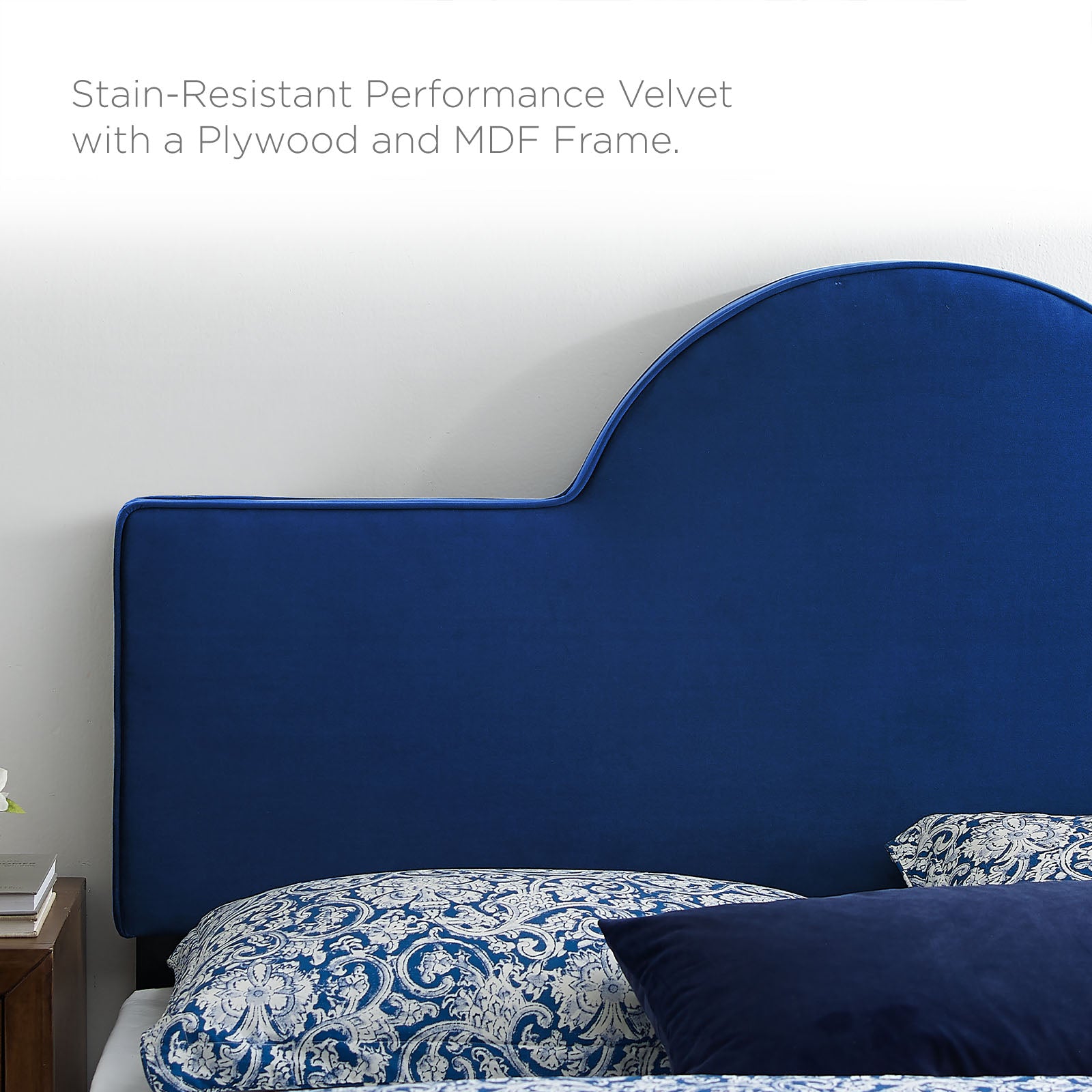 Soleil Performance Velvet King Bed - East Shore Modern Home Furnishings