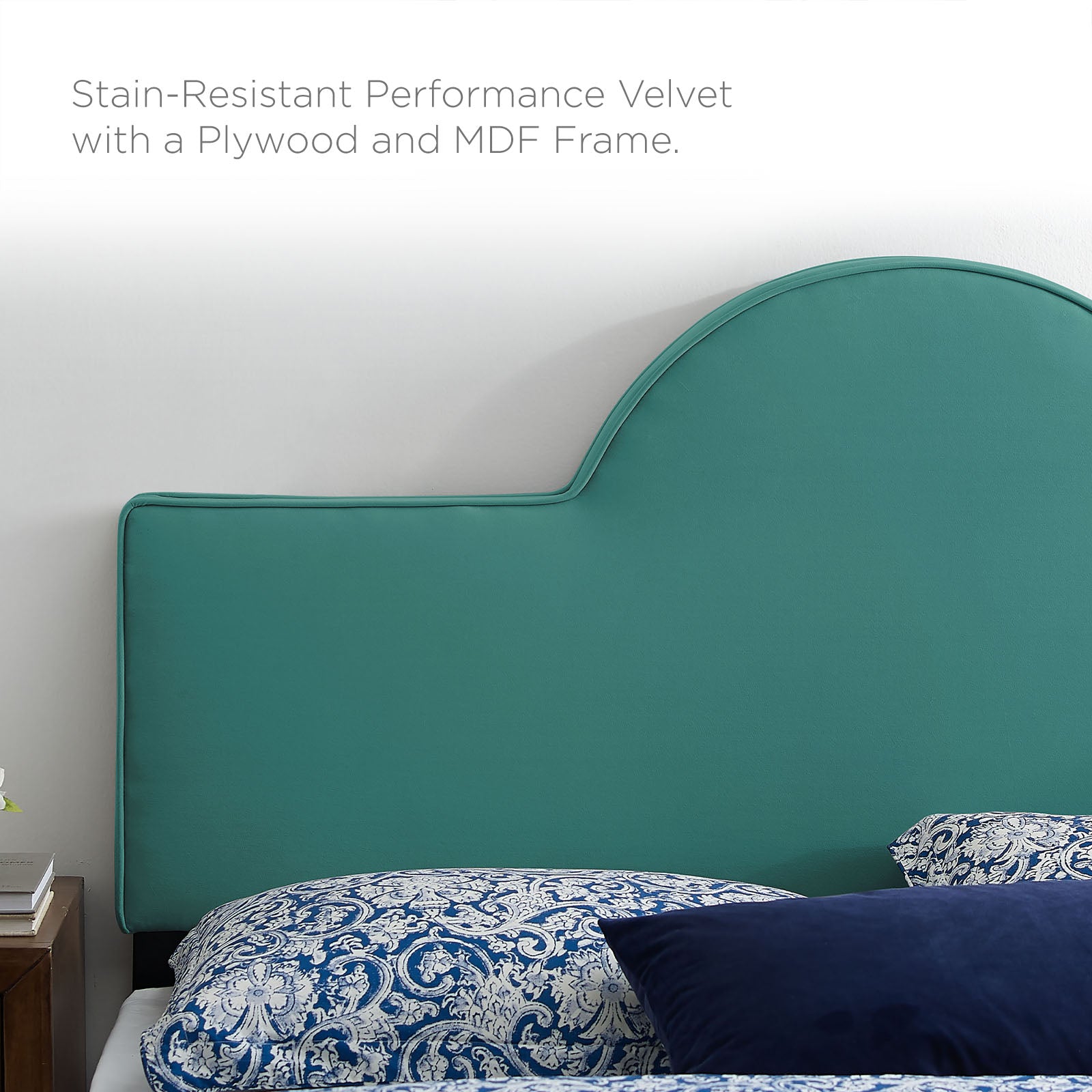 Soleil Performance Velvet King Bed - East Shore Modern Home Furnishings