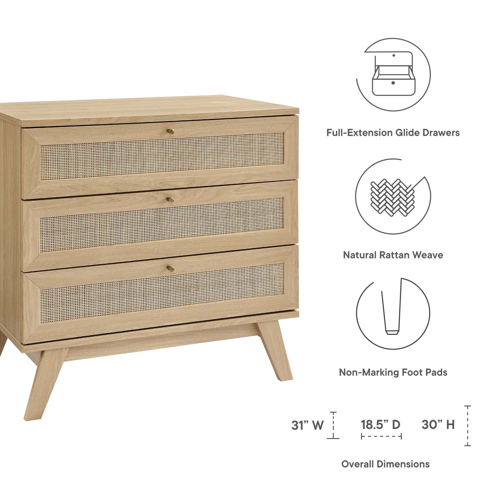 Soma 3-Drawer Dresser - East Shore Modern Home Furnishings