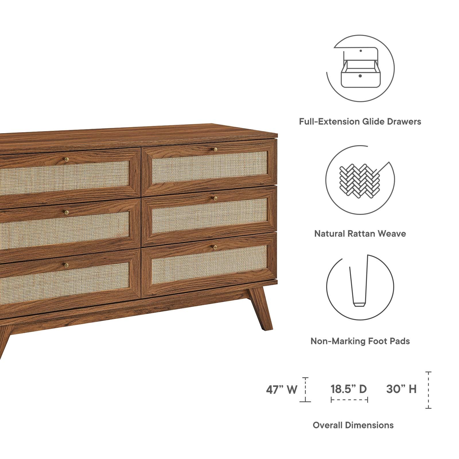 Soma 6-Drawer Dresser - East Shore Modern Home Furnishings