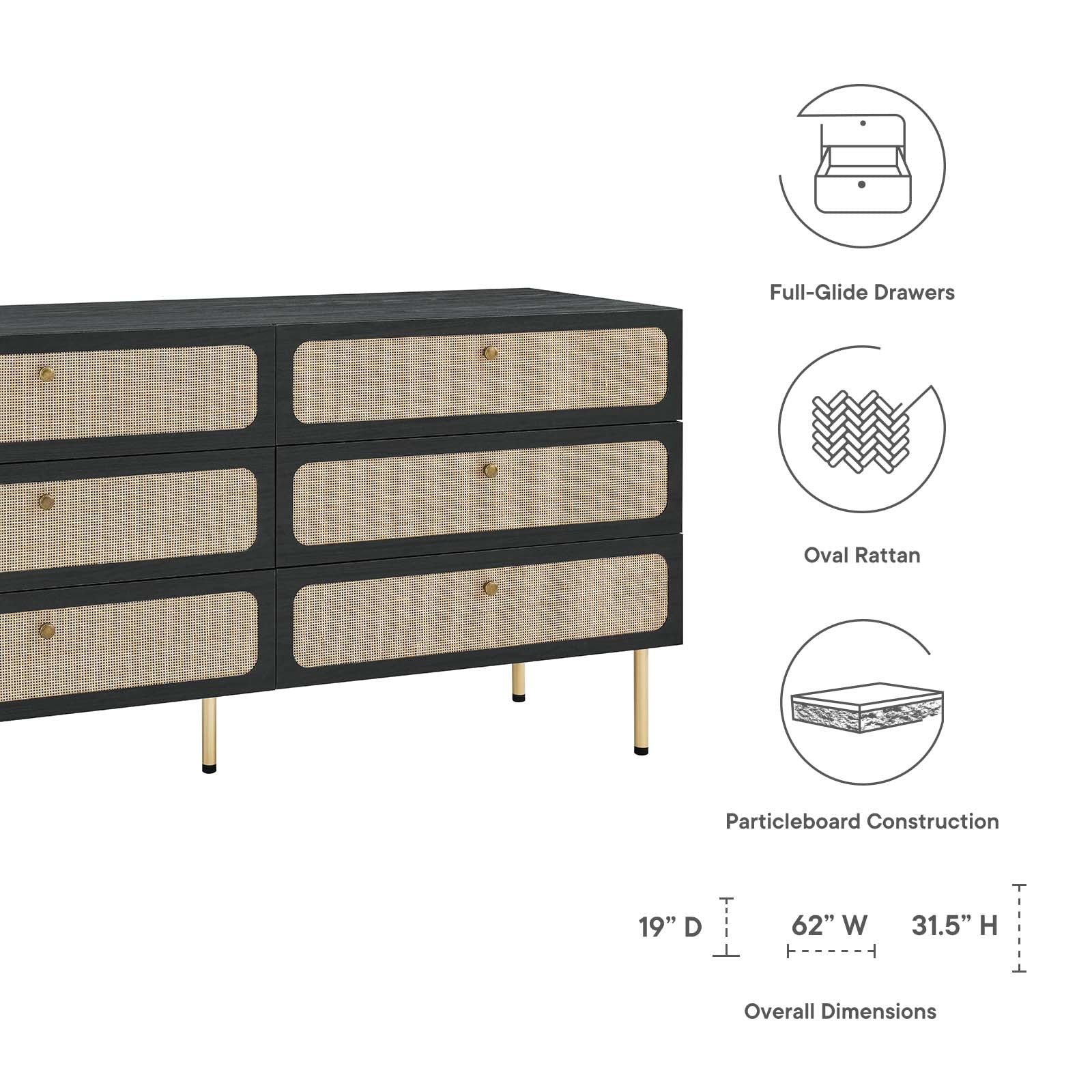 Chaucer 6-Drawer Dresser - East Shore Modern Home Furnishings