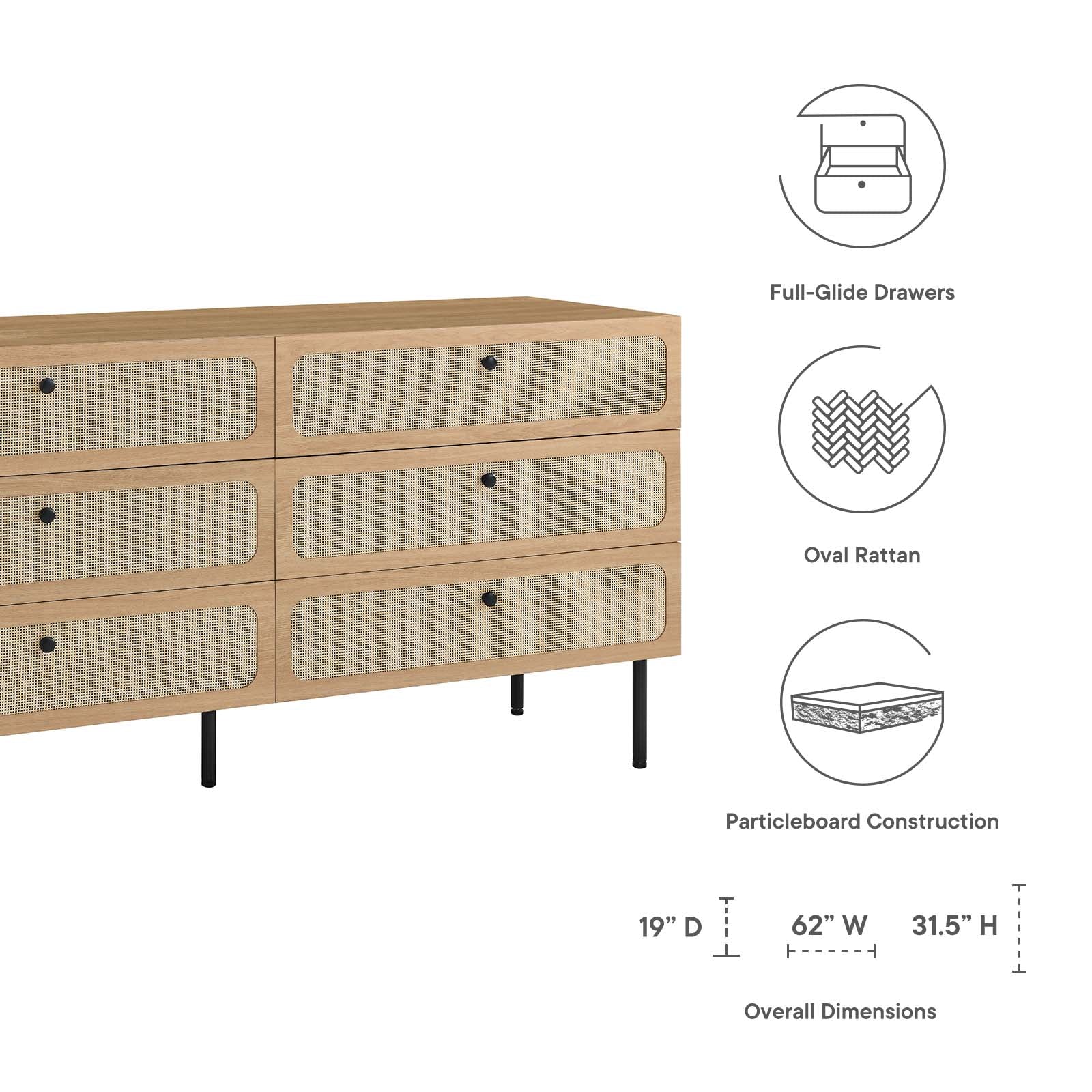 Chaucer 6-Drawer Dresser - East Shore Modern Home Furnishings