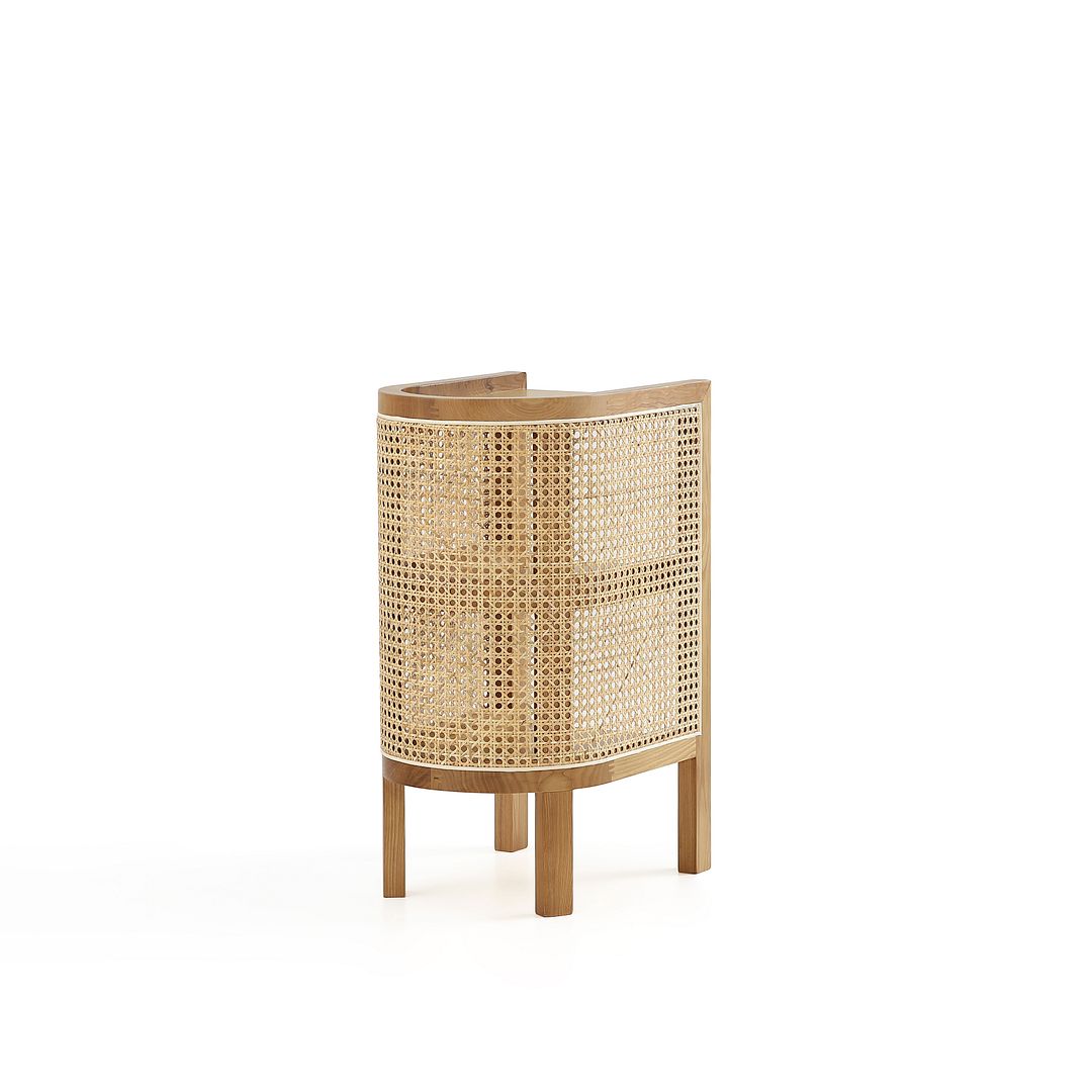 Versailles Cane End Table - East Shore Modern Home Furnishings