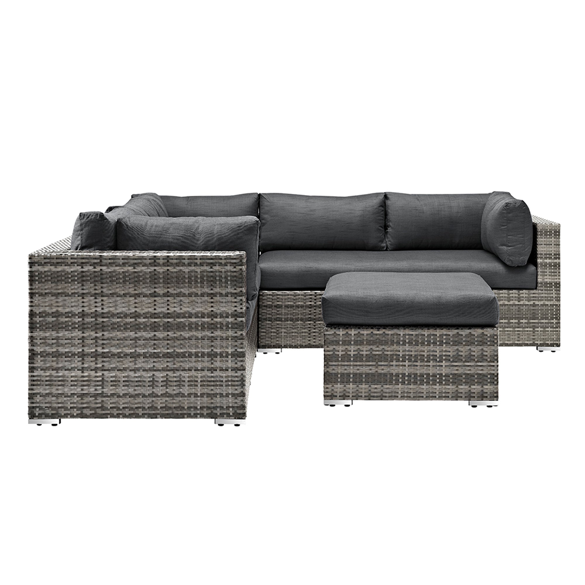 Lola 4-Piece Rattan Outdoor Patio Sectional with Cushions - East Shore Modern Home Furnishings