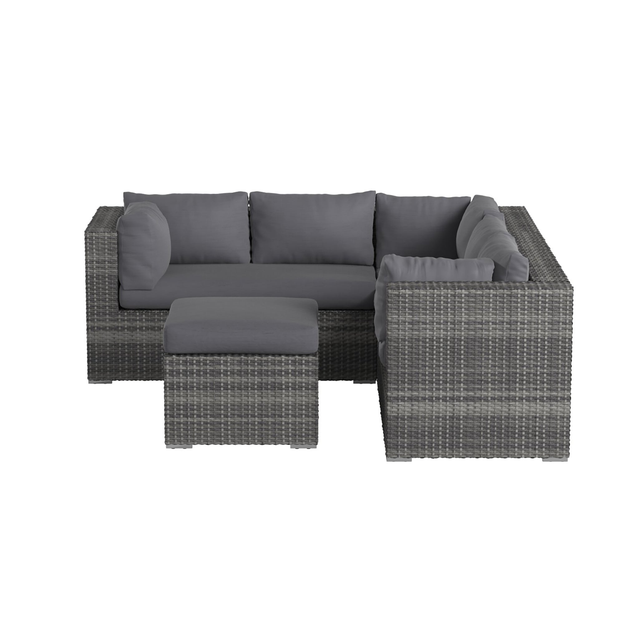 Lola 4-Piece Rattan Outdoor Patio Sectional with Cushions - East Shore Modern Home Furnishings
