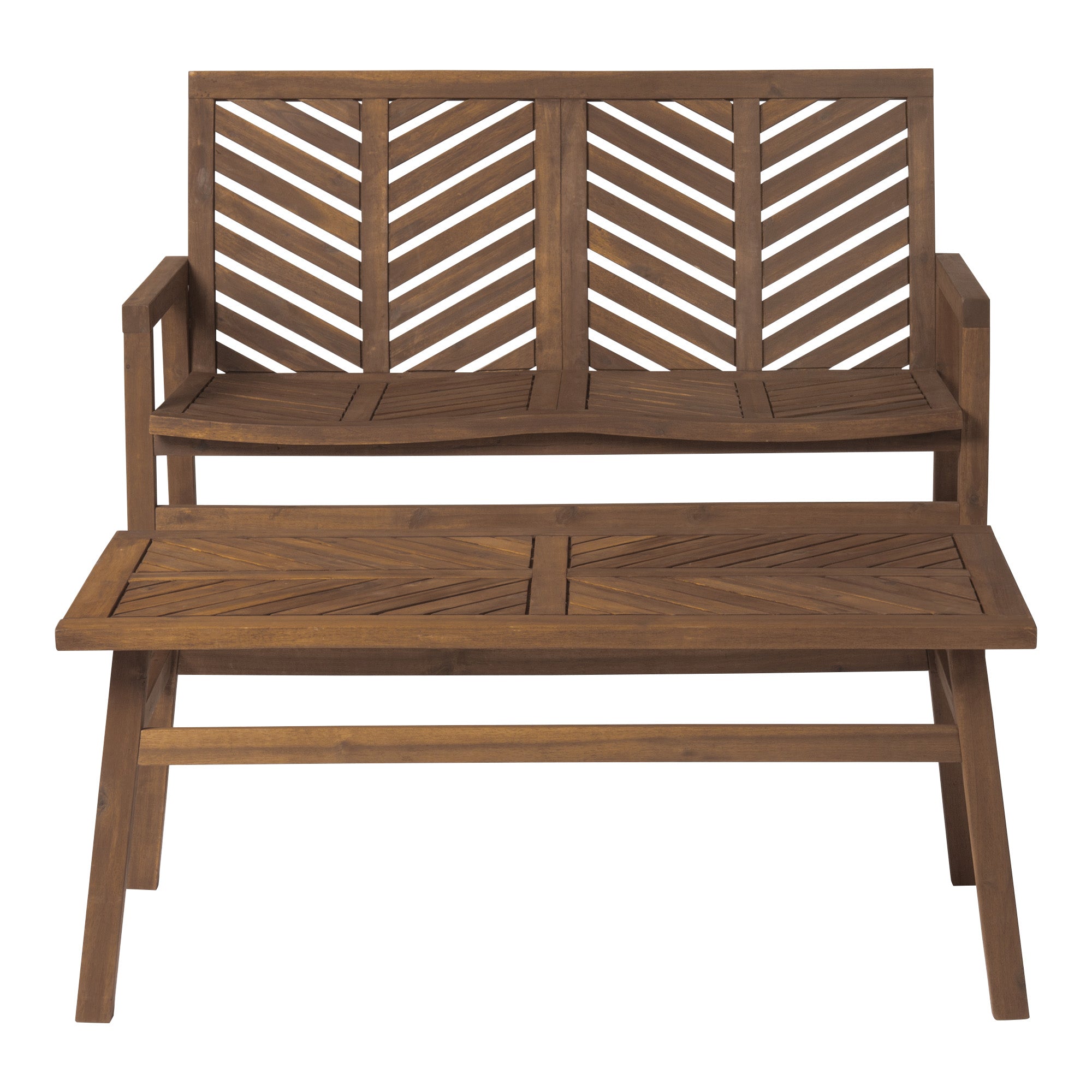 Vincent 2-Piece Chevron Outdoor Patio Chat Set - East Shore Modern Home Furnishings