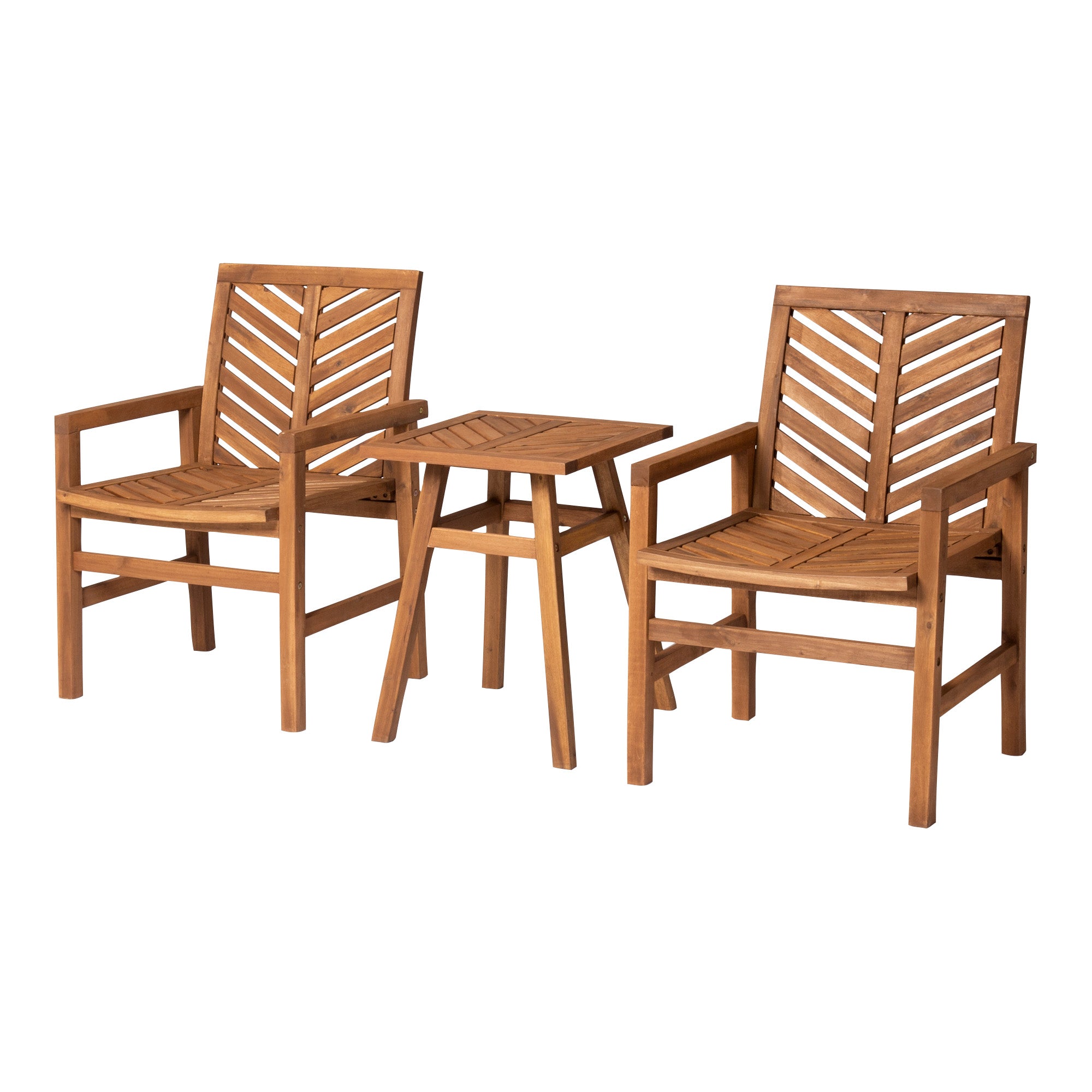 Vincent 3-Piece Chevron Outdoor Patio Chat Set - East Shore Modern Home Furnishings