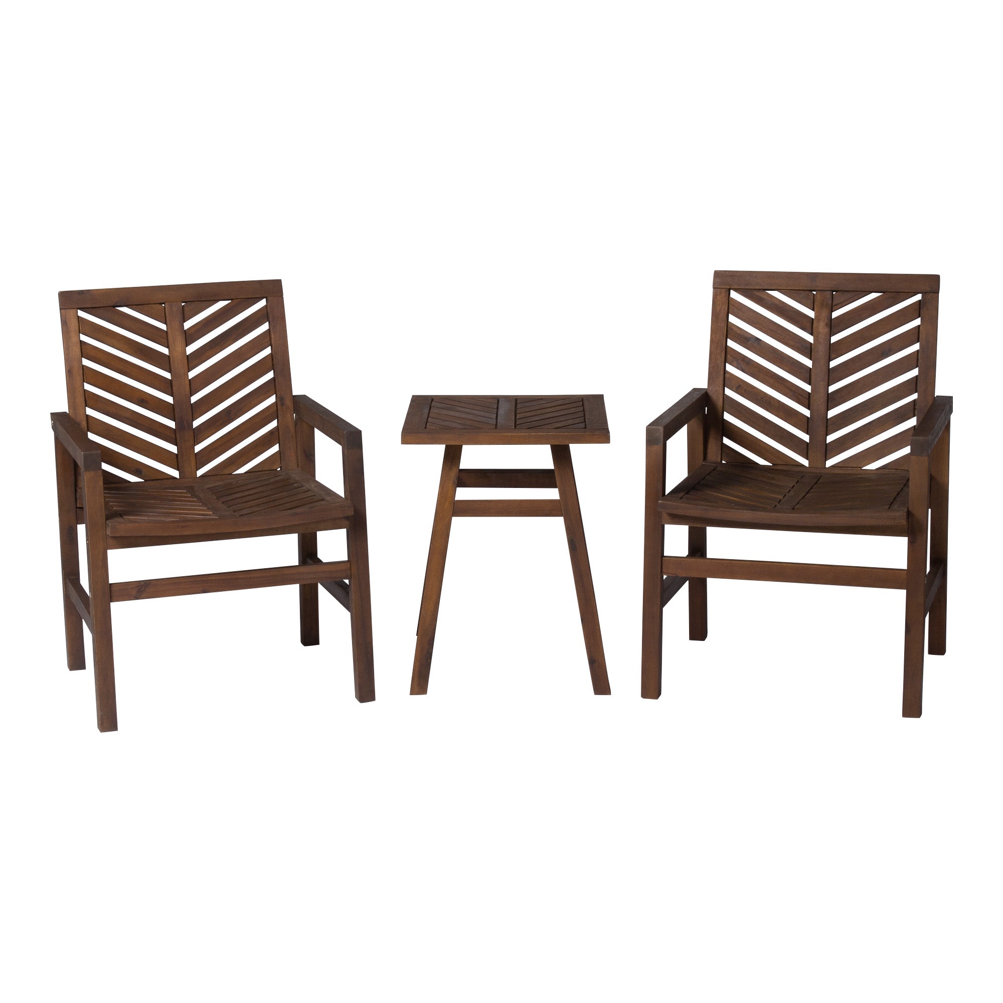 Vincent 3-Piece Chevron Outdoor Patio Chat Set - East Shore Modern Home Furnishings