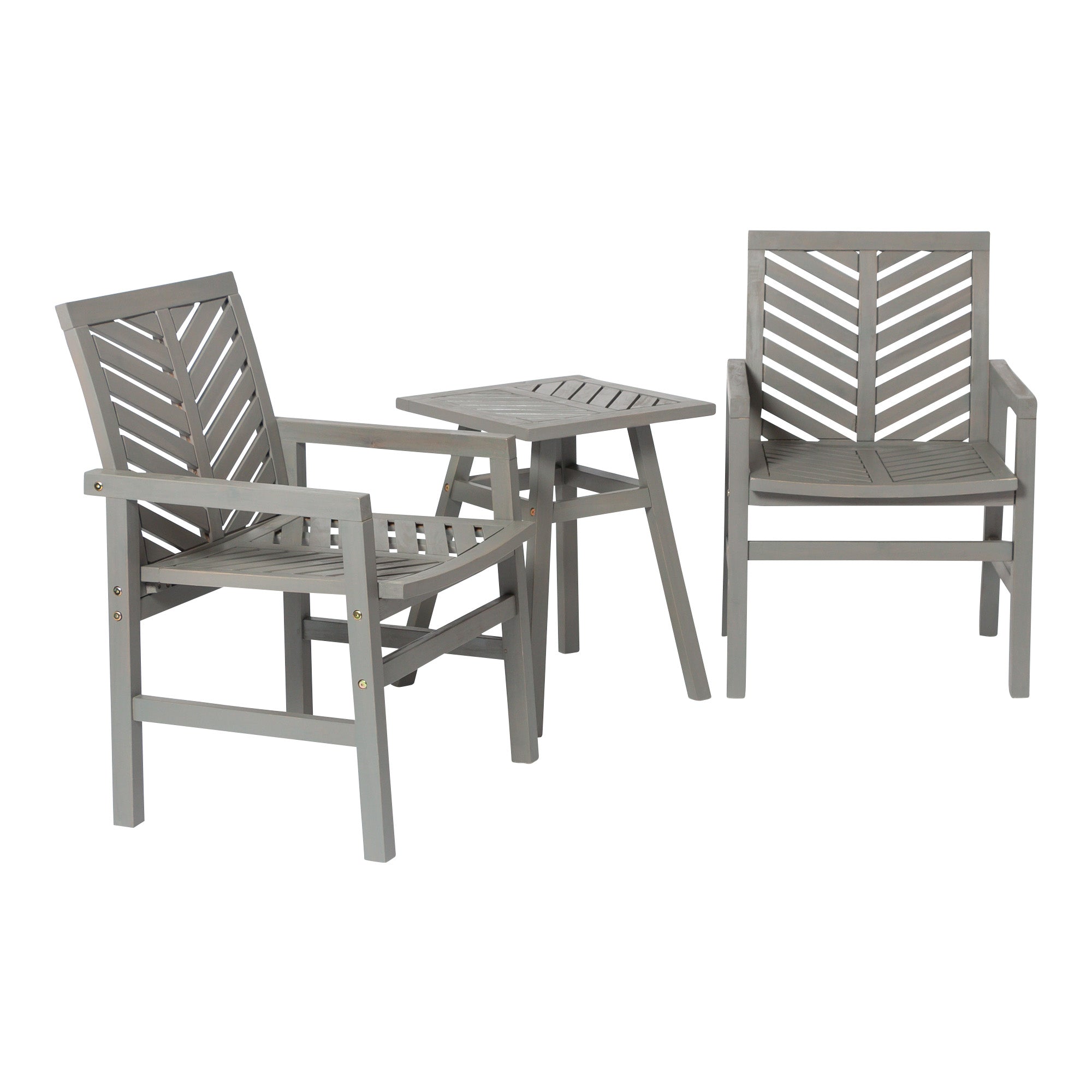 Vincent 3-Piece Chevron Outdoor Patio Chat Set - East Shore Modern Home Furnishings