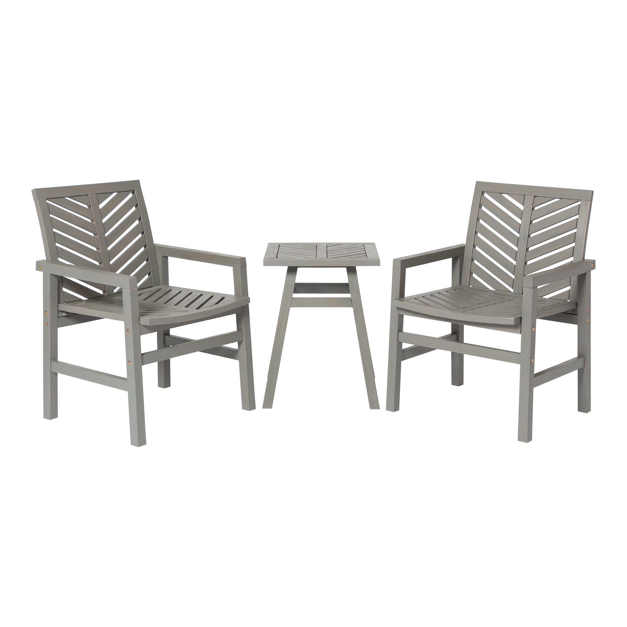 Vincent 3-Piece Chevron Outdoor Patio Chat Set - East Shore Modern Home Furnishings