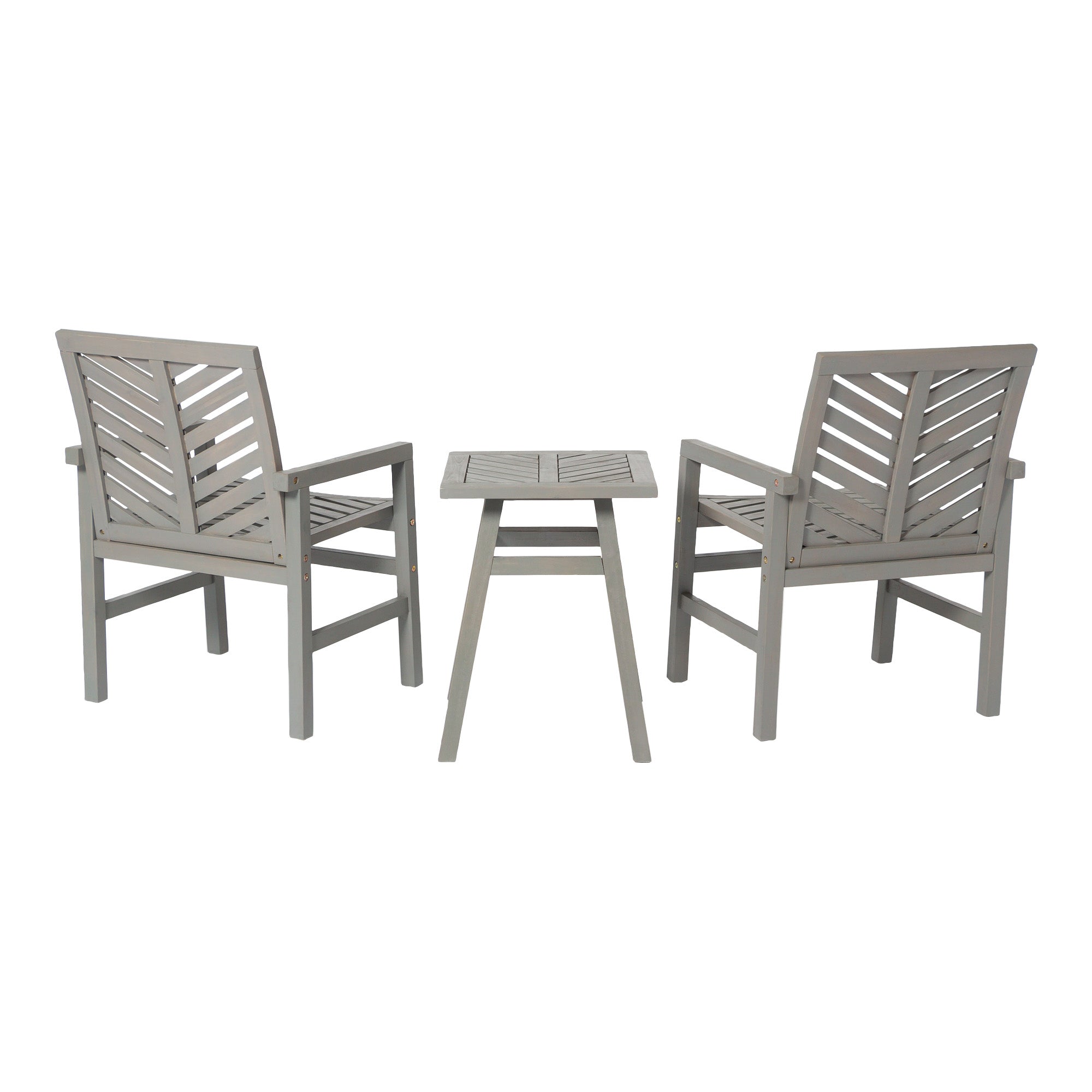 Vincent 3-Piece Chevron Outdoor Patio Chat Set - East Shore Modern Home Furnishings