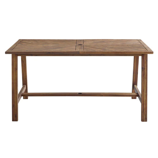 Vincent 60" Acacia Wood Chevron Dining Table - East Shore Modern Home Furnishings