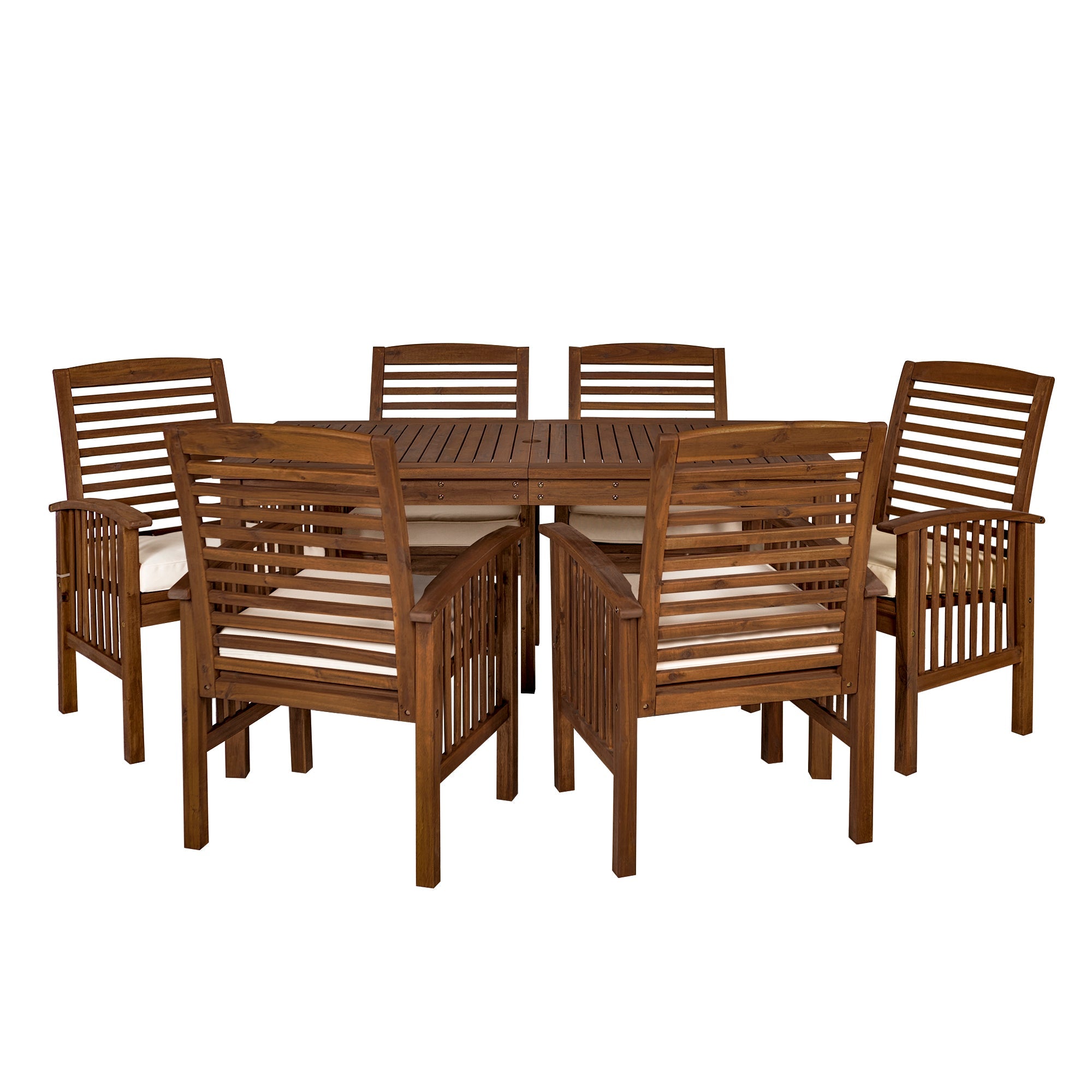 Midland 7-Piece Acacia Wood Modern Outdoor Dining Set - East Shore Modern Home Furnishings