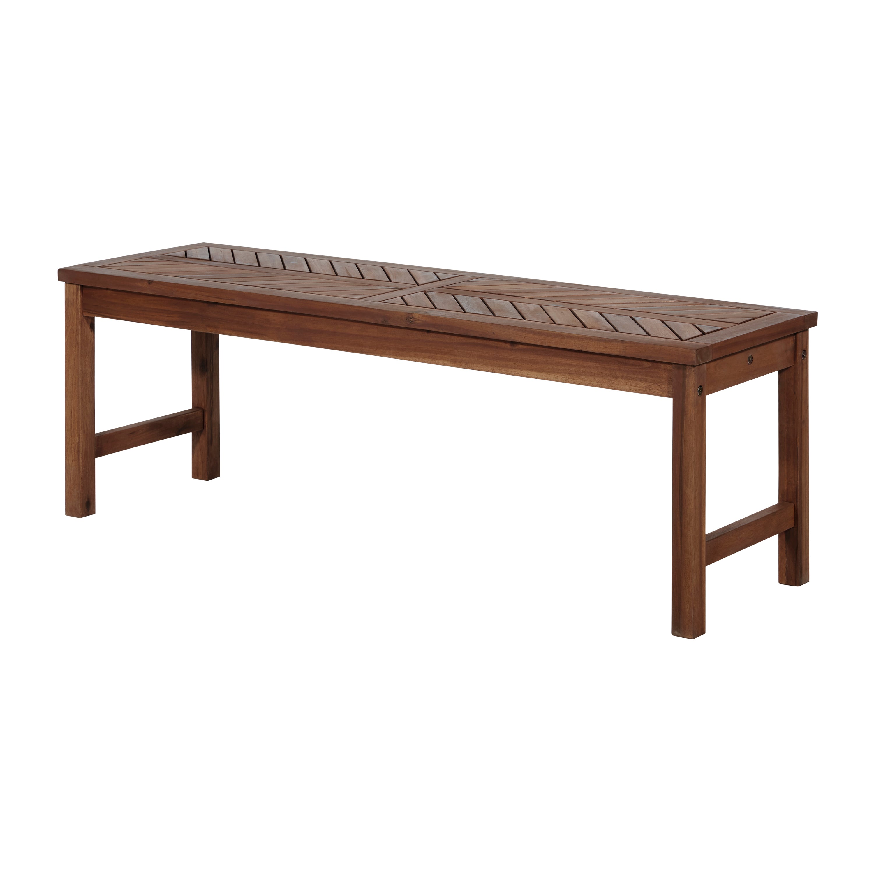 Vincent 53" Acacia Wood Chevron Dining Bench - East Shore Modern Home Furnishings
