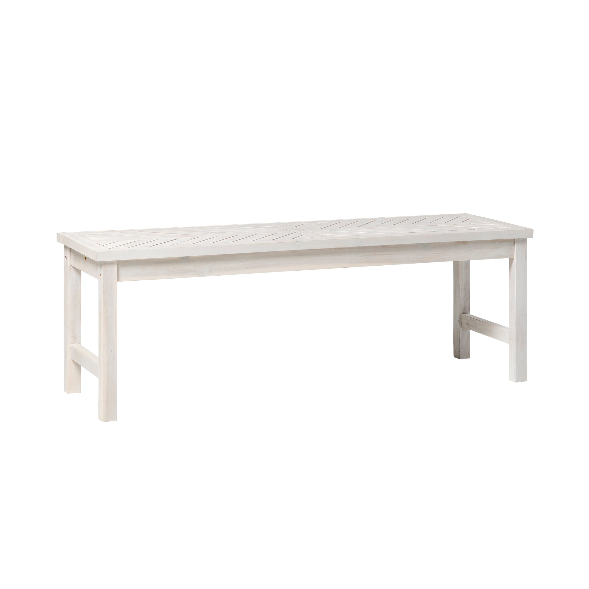 Vincent 53" Acacia Wood Chevron Dining Bench - East Shore Modern Home Furnishings