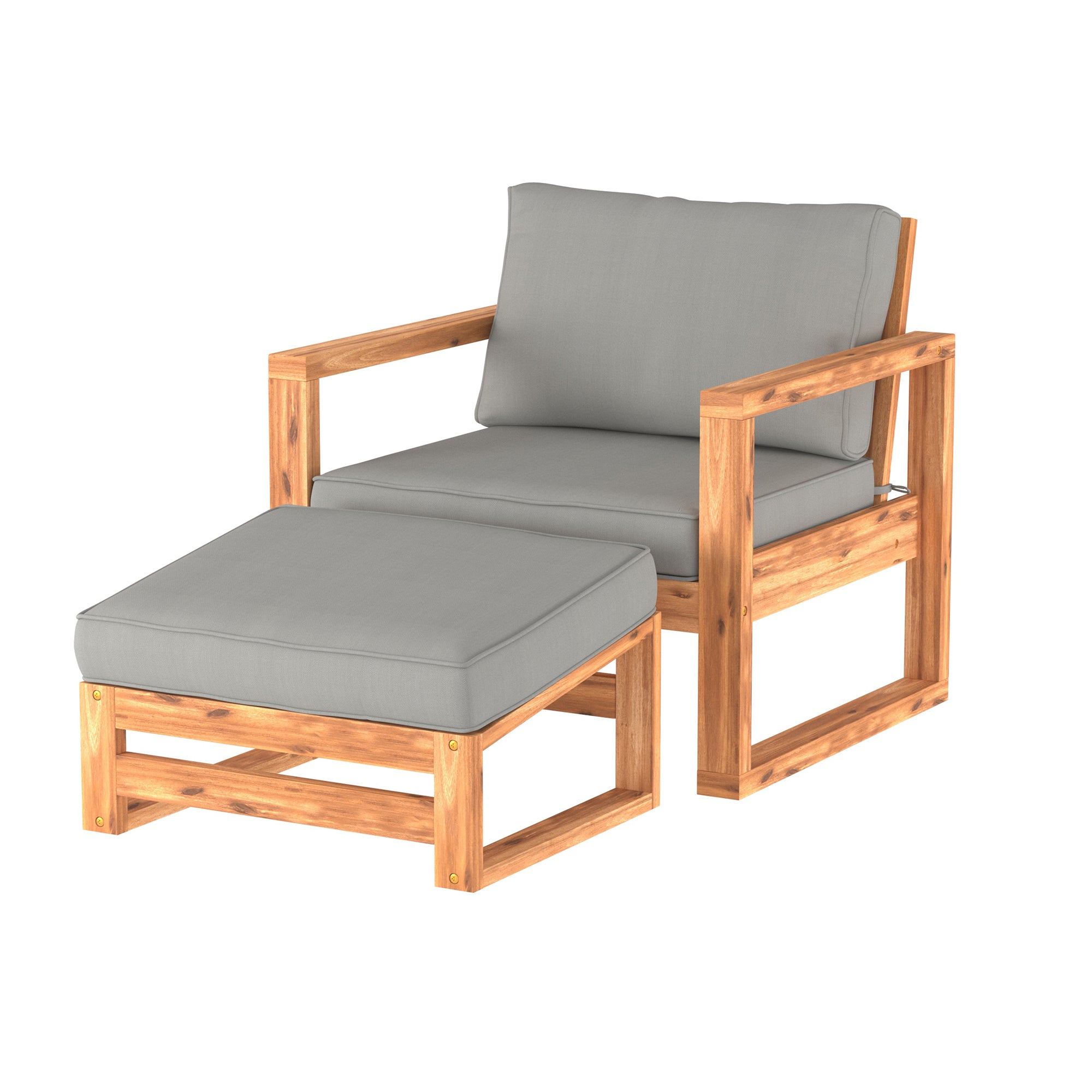 Modern Patio Chair and Ottoman - East Shore Modern Home Furnishings