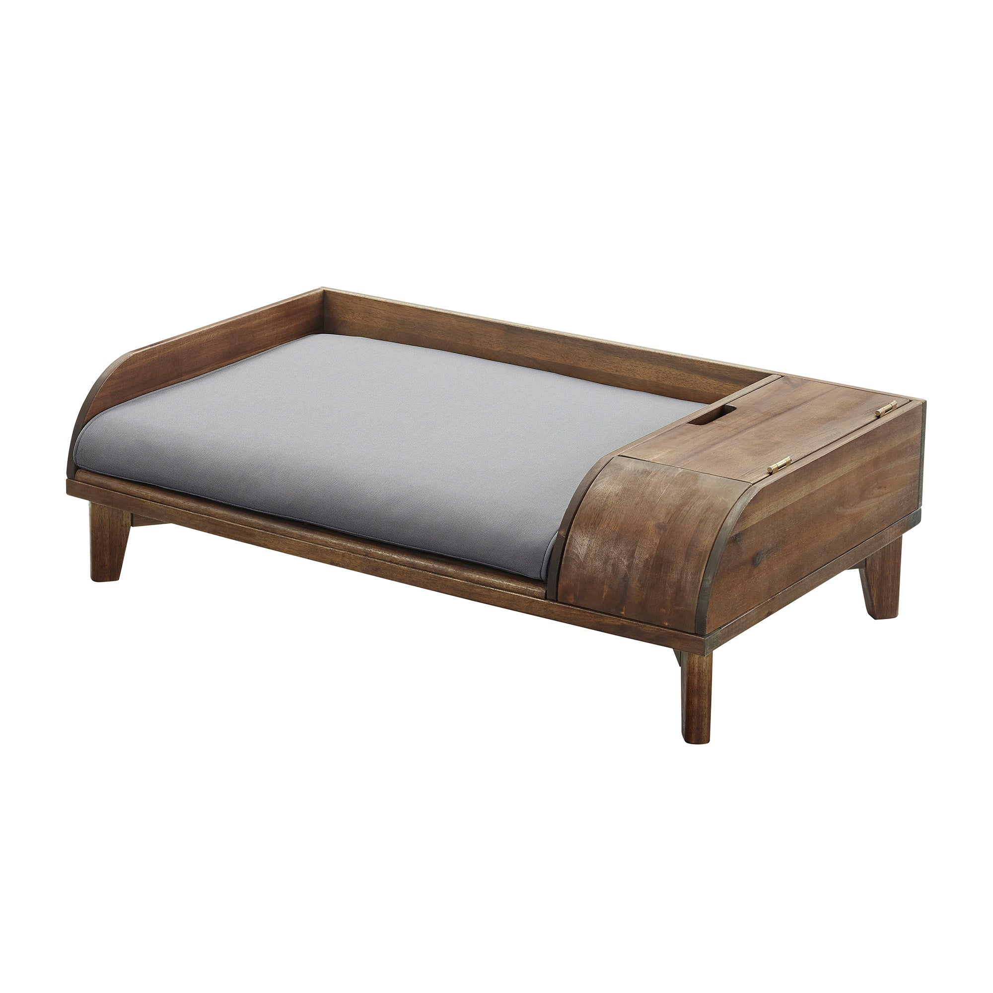 Mia Medium Solid Wood Storage Pet Bed with Cushion - East Shore Modern Home Furnishings