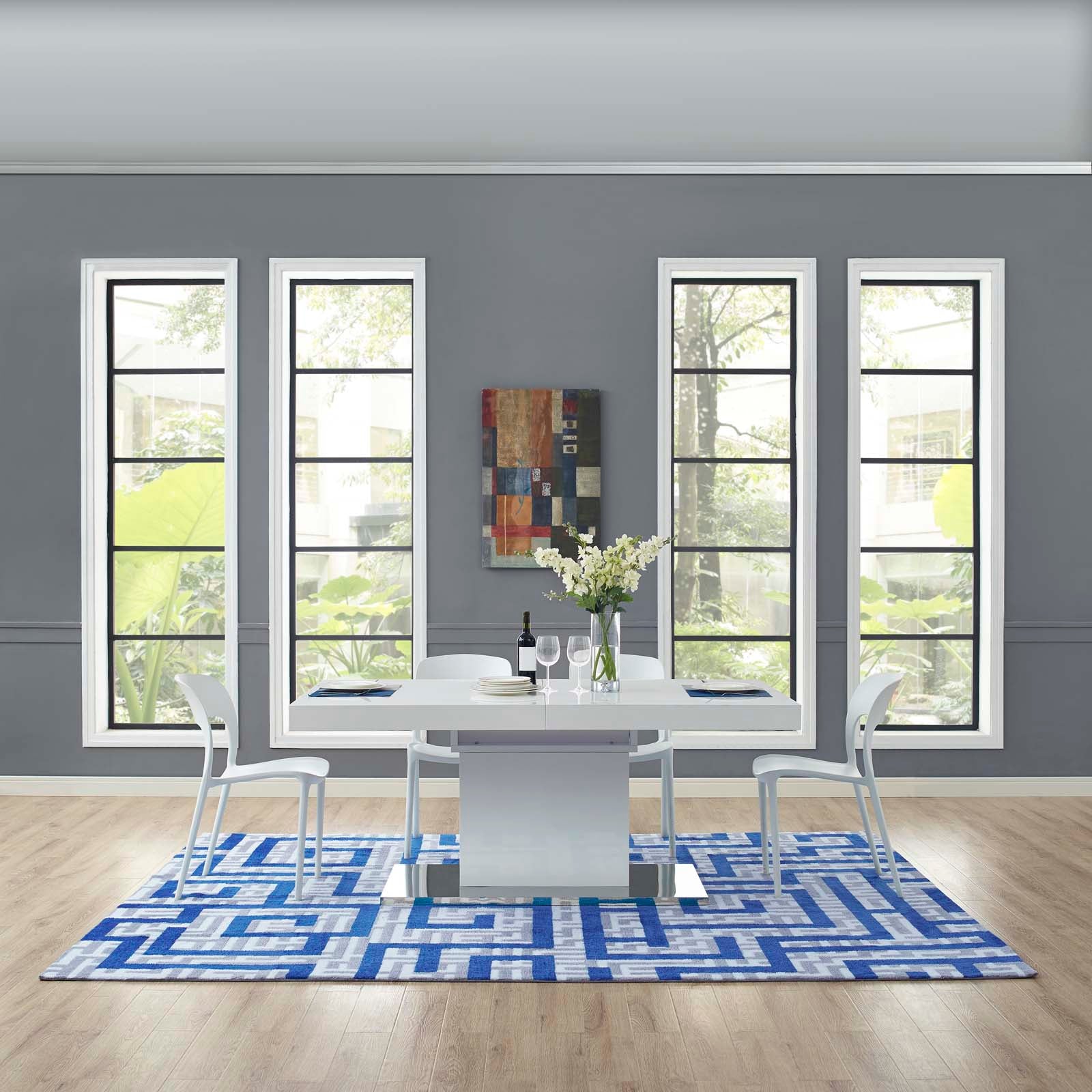 Nahia Geometric Maze Area Rug - East Shore Modern Home Furnishings