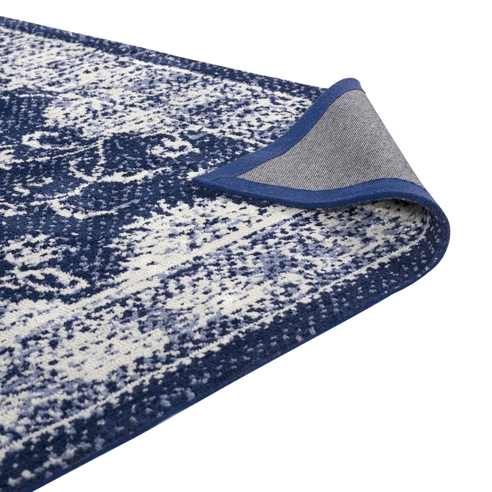 Kazia Distressed Floral Lattice Area Rug