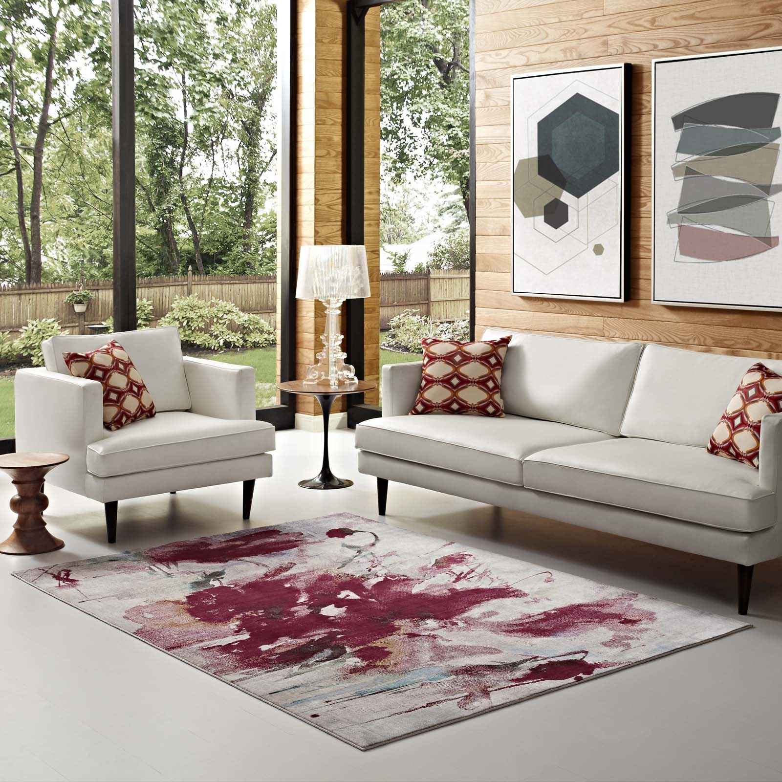 Blume Abstract Floral Area Rug - East Shore Modern Home Furnishings