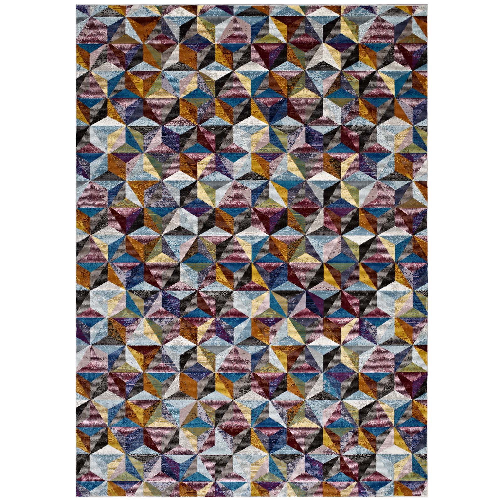 Arisa Geometric Hexagon Mosaic Area Rug