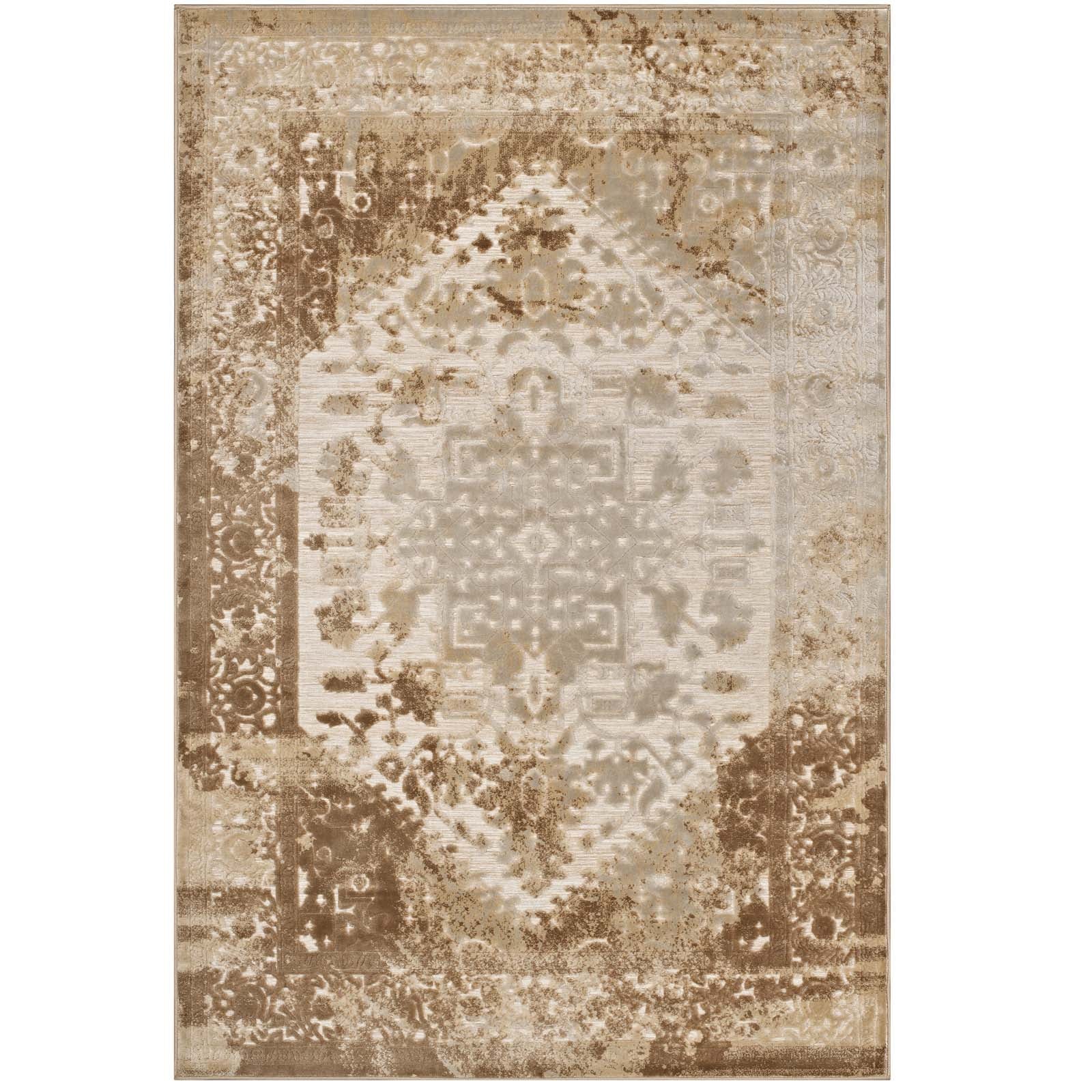 Rosina Distressed Persian Vintage Medallion Area Rug - East Shore Modern Home Furnishings