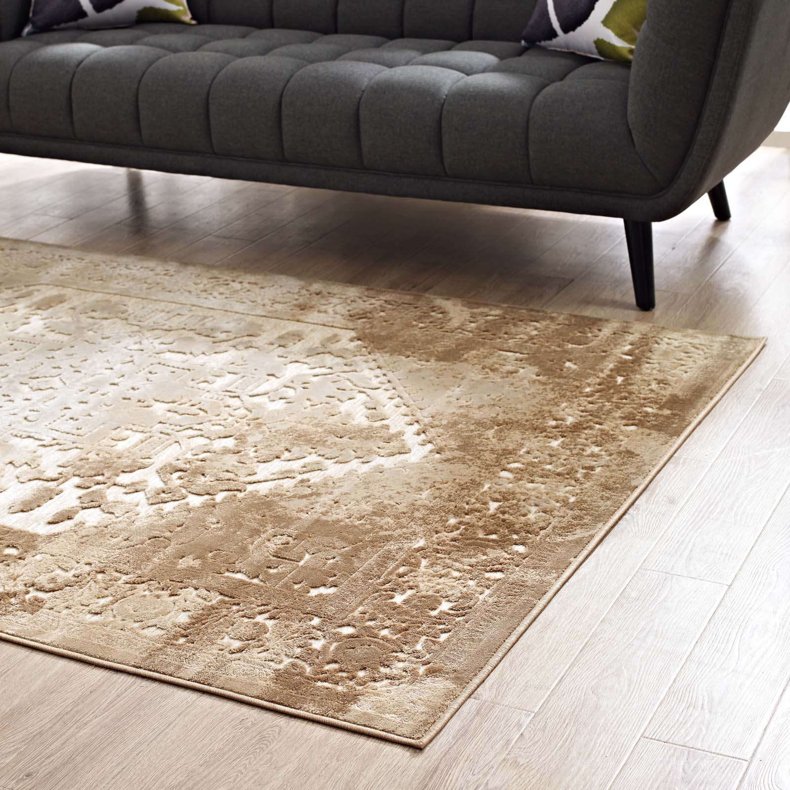 Rosina Distressed Persian Vintage Medallion Area Rug - East Shore Modern Home Furnishings