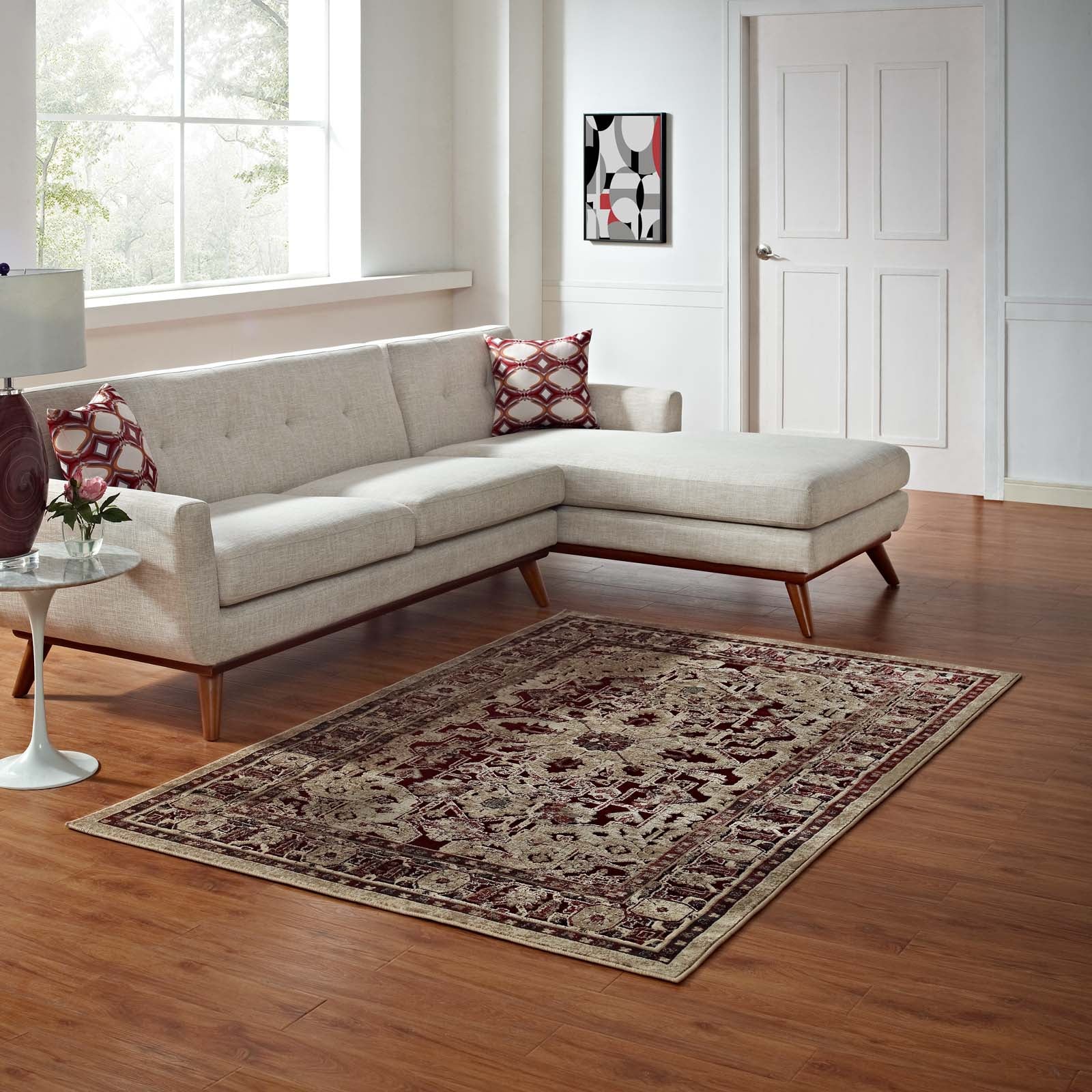 Grania Ornate Vintage Floral Turkish Area Rug - East Shore Modern Home Furnishings