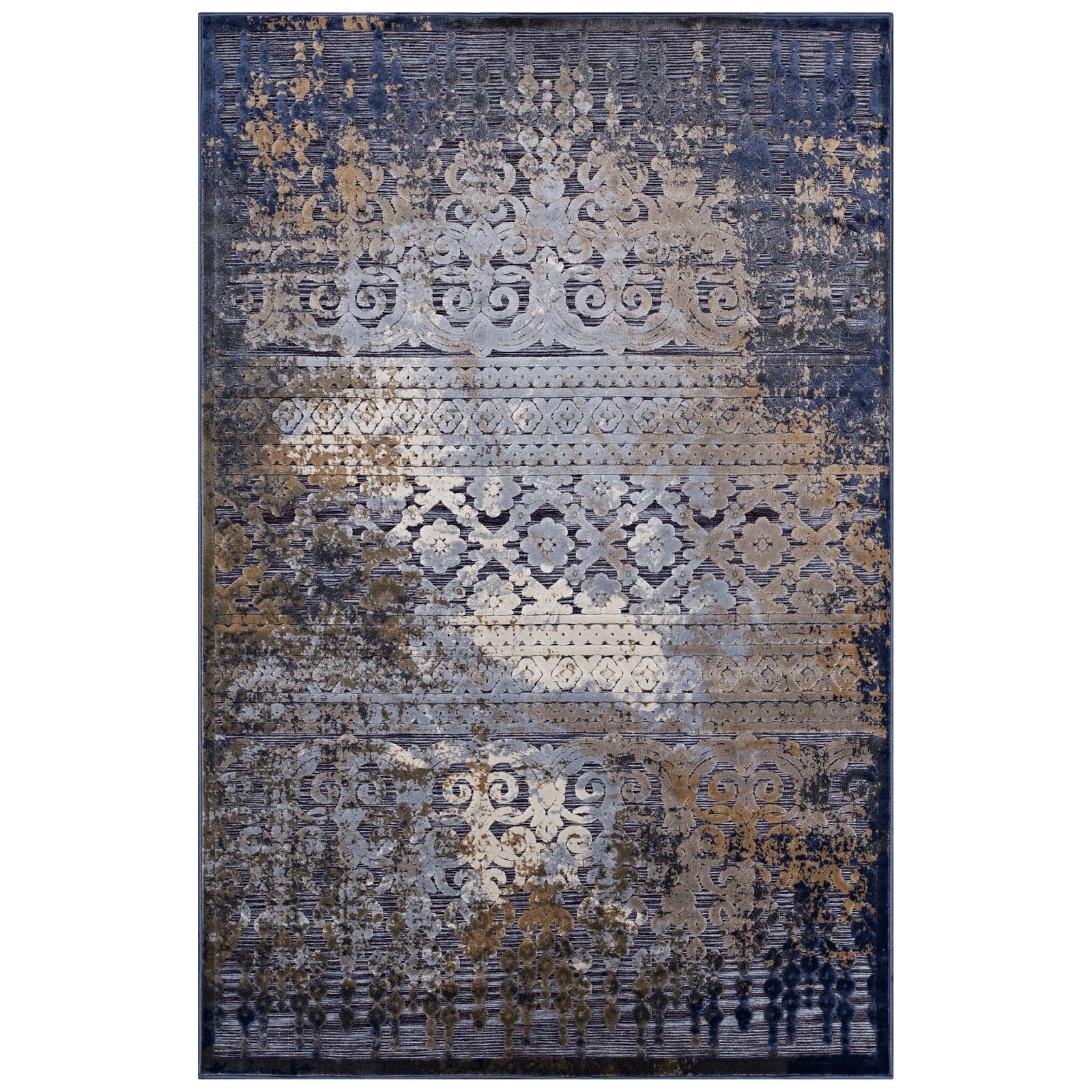 Kalene Distressed Vintage Turkish 5X8 Area Rug - East Shore Modern Home Furnishings