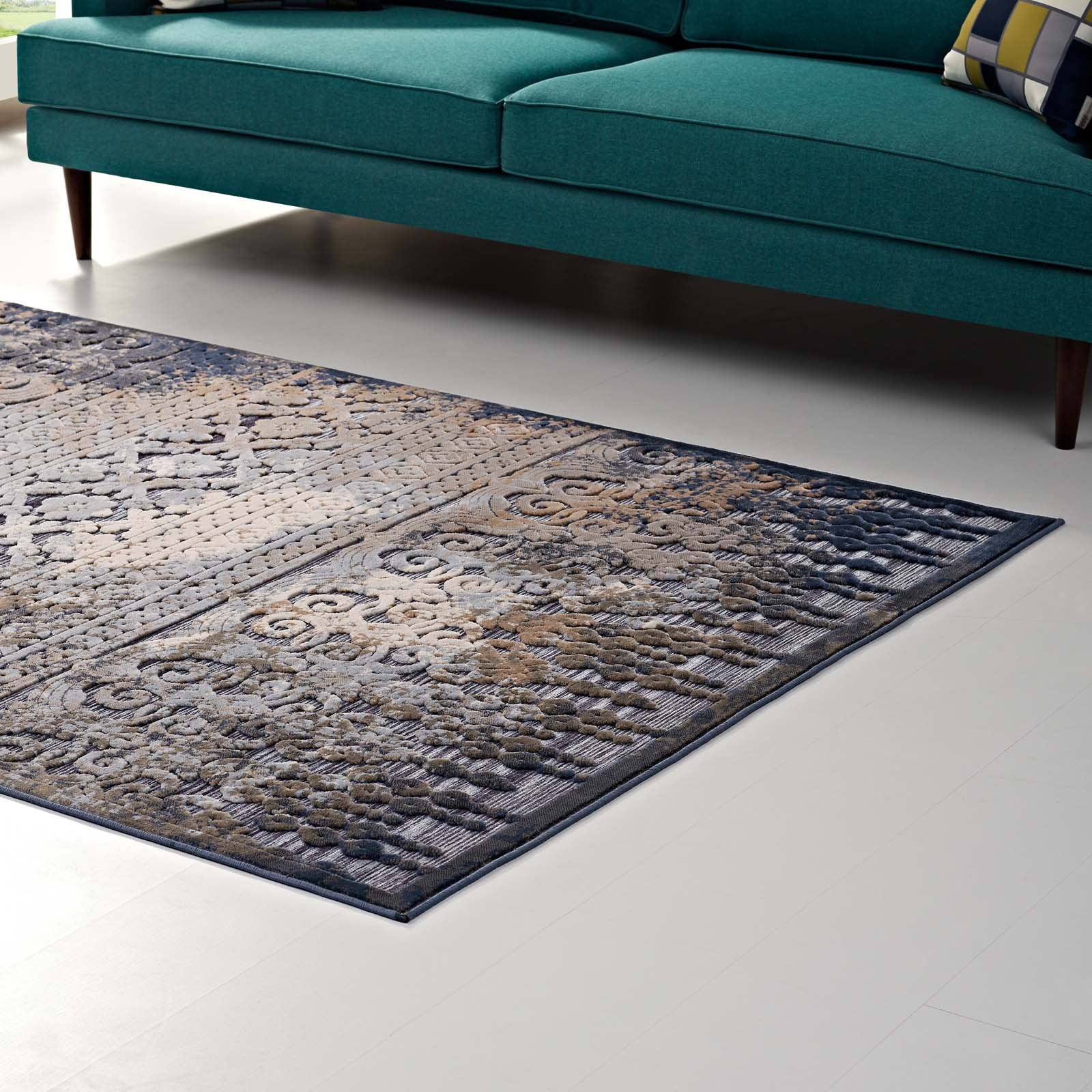 Kalene Distressed Vintage Turkish 8X10 Area Rug - East Shore Modern Home Furnishings