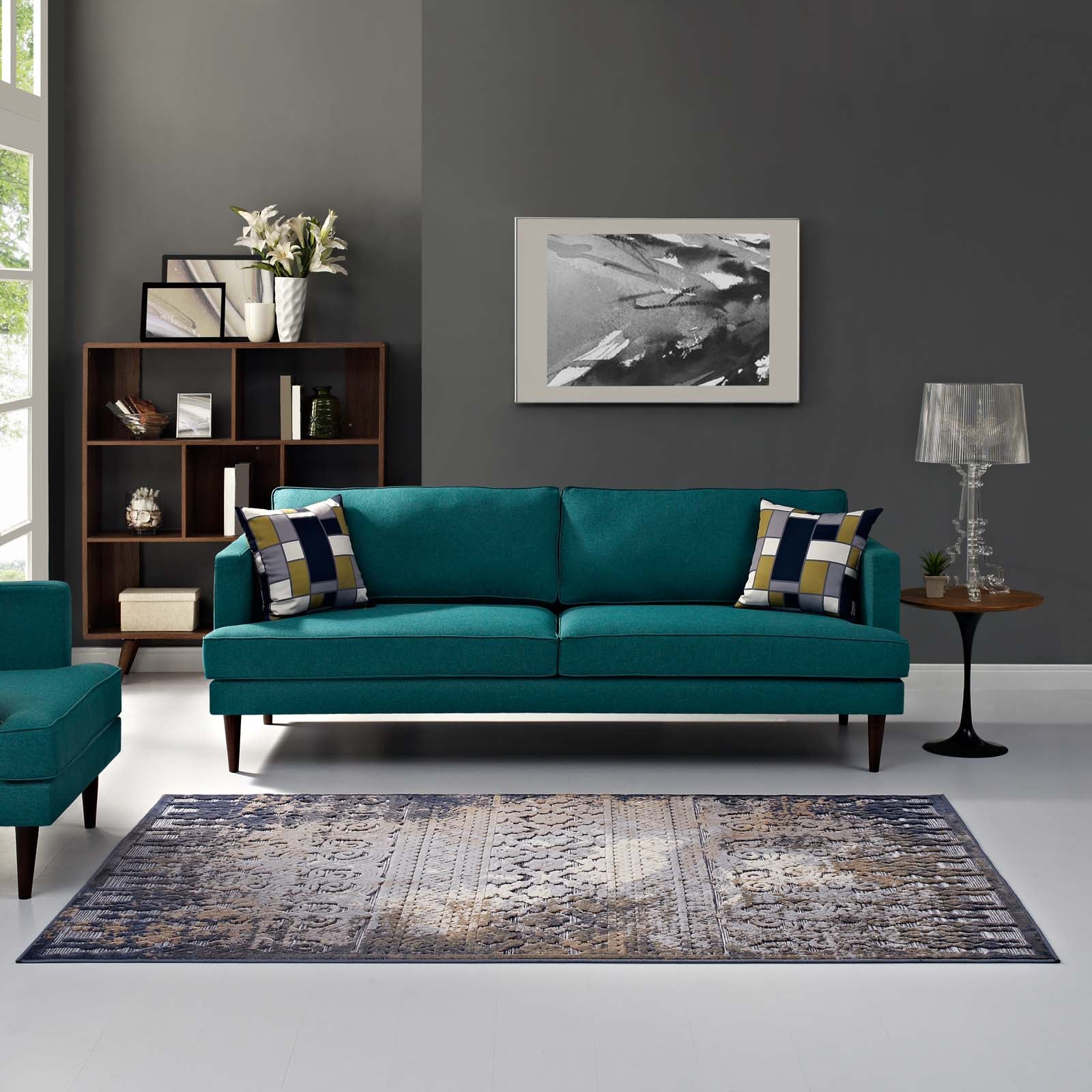 Kalene Distressed Vintage Turkish 8X10 Area Rug - East Shore Modern Home Furnishings