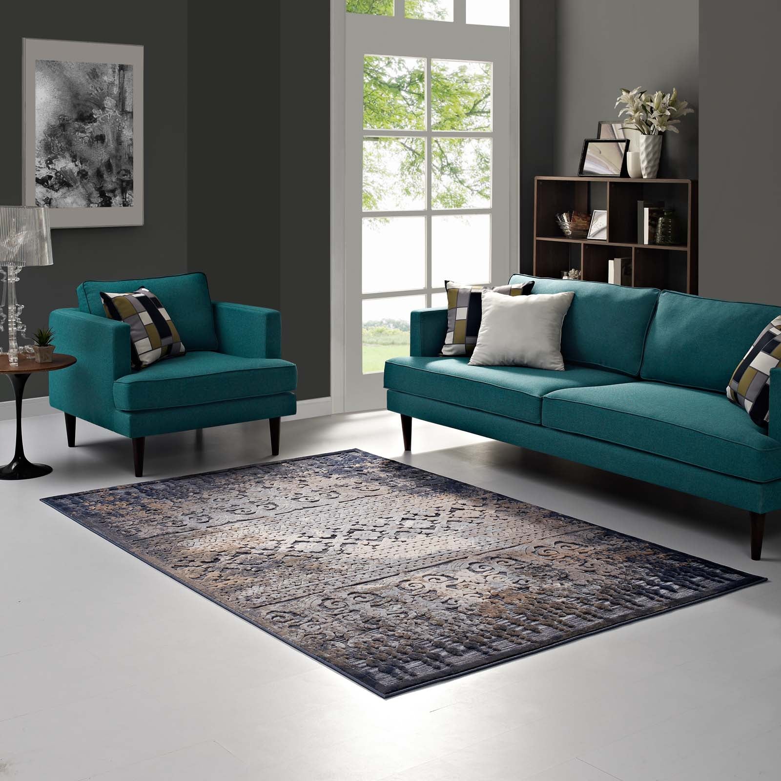 Kalene Distressed Vintage Turkish 8X10 Area Rug - East Shore Modern Home Furnishings