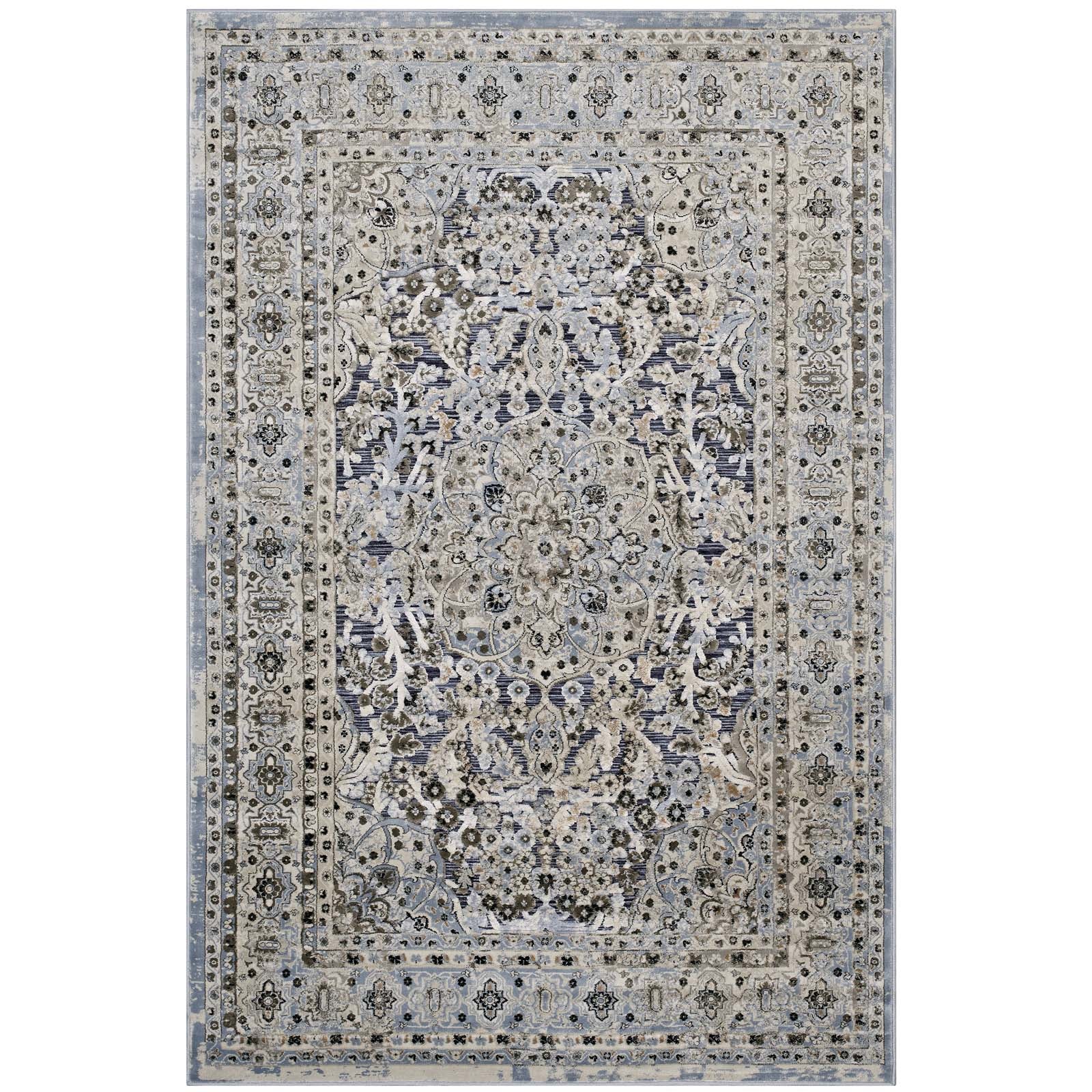 Elqenna Ornate Vintage Floral Turkish 5x8 Area Rug - East Shore Modern Home Furnishings