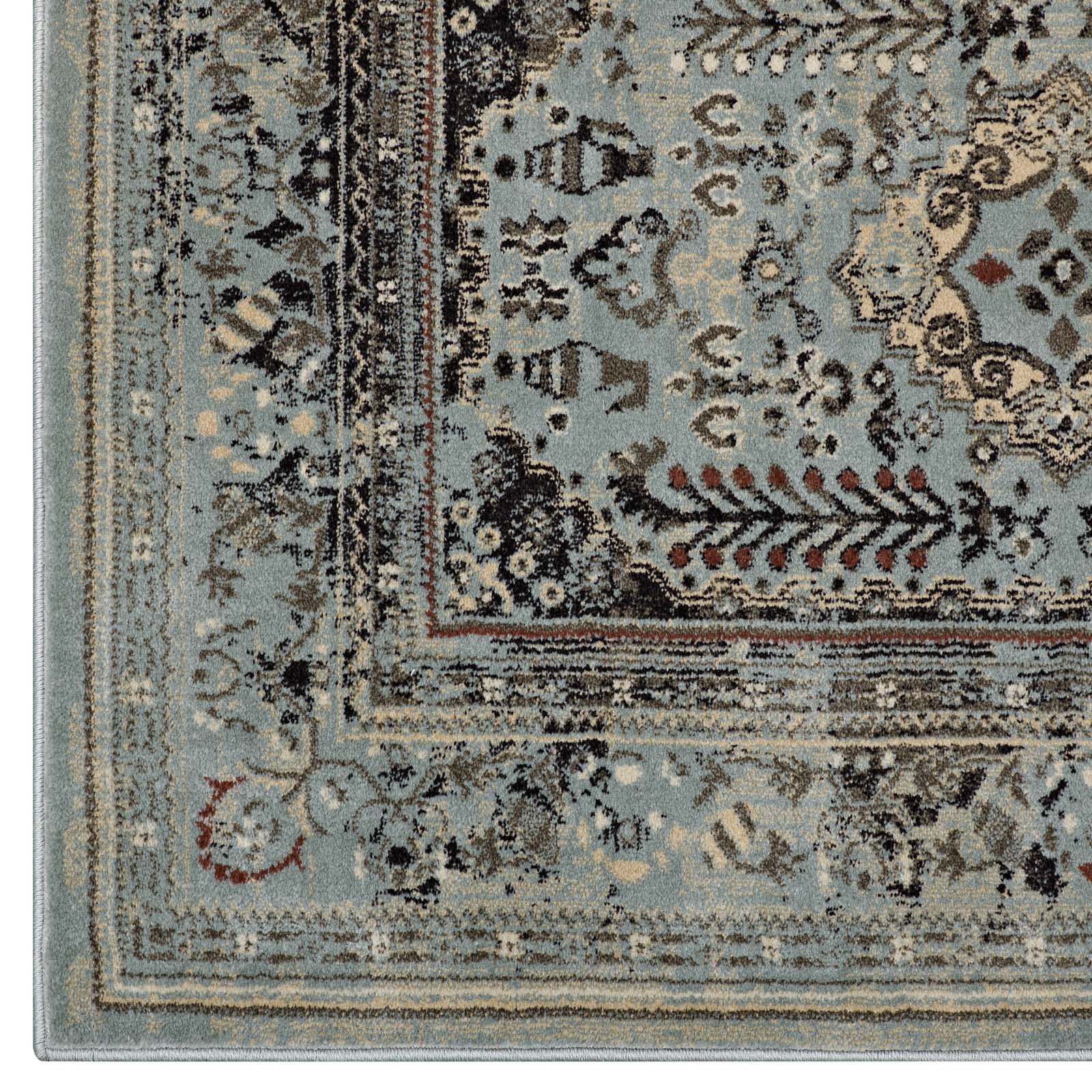 Enye Distressed Vintage Floral Lattice Area Rug - East Shore Modern Home Furnishings