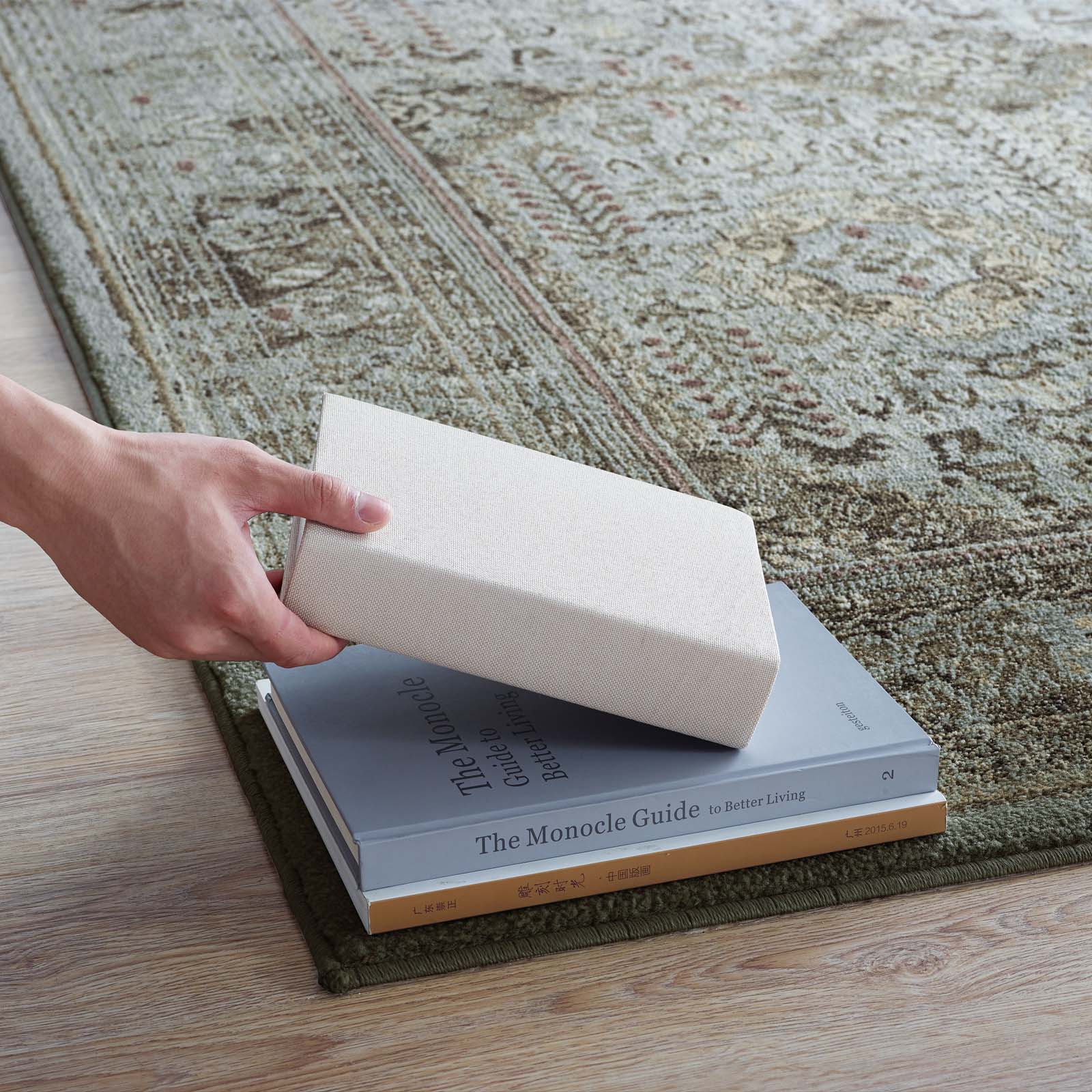 Enye Distressed Vintage Floral Lattice Area Rug - East Shore Modern Home Furnishings