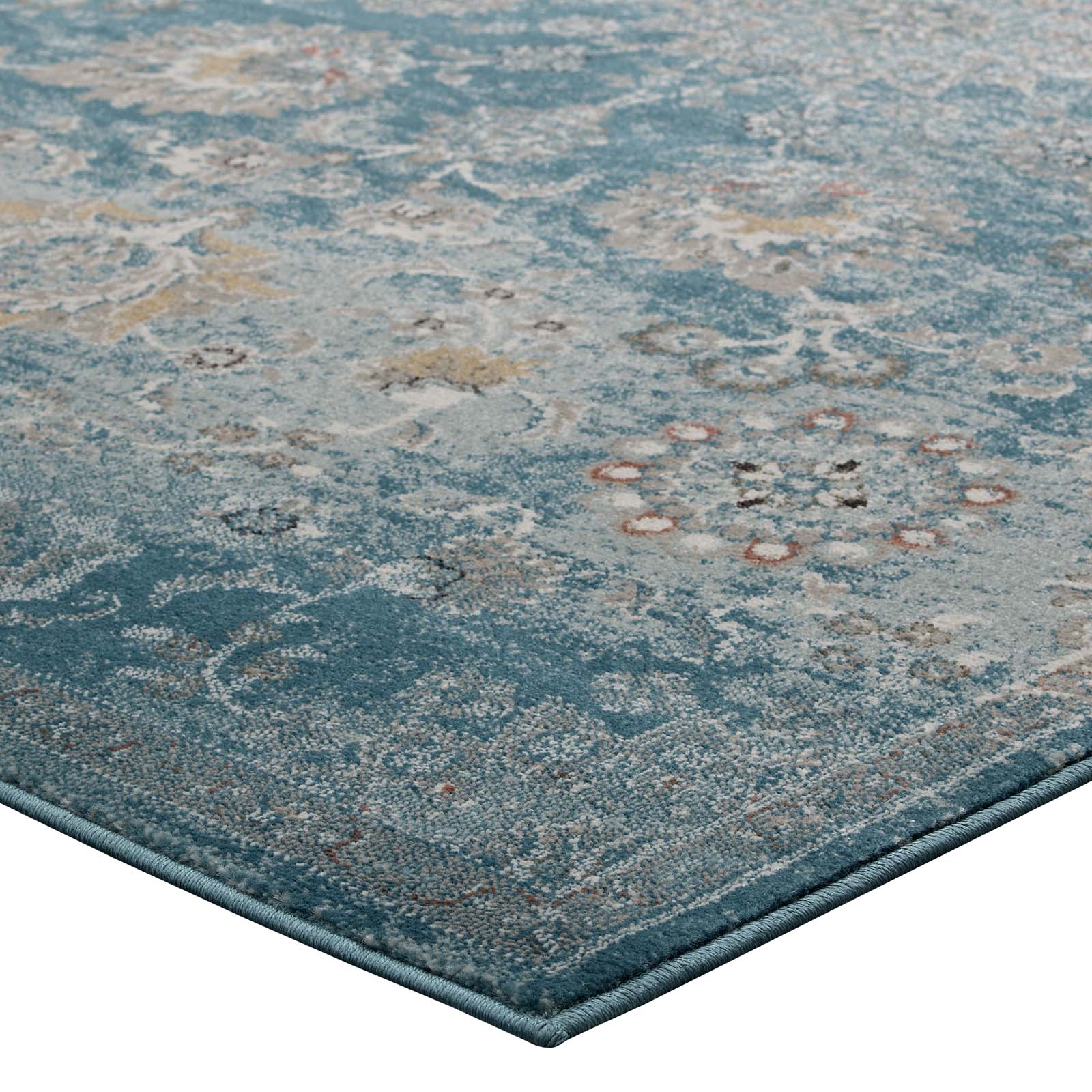 Cynara Distressed Floral Persian Medallion Area Rug