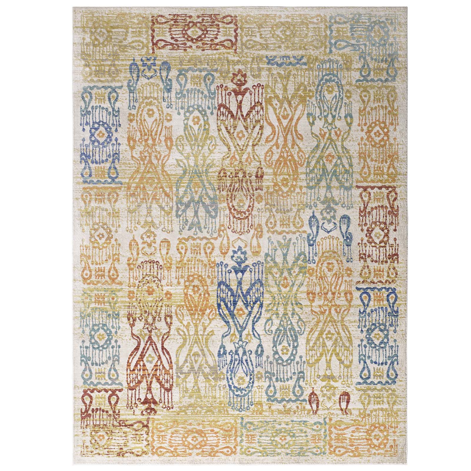 Solimar Distressed Southwestern Aztec Area Rug - East Shore Modern Home Furnishings