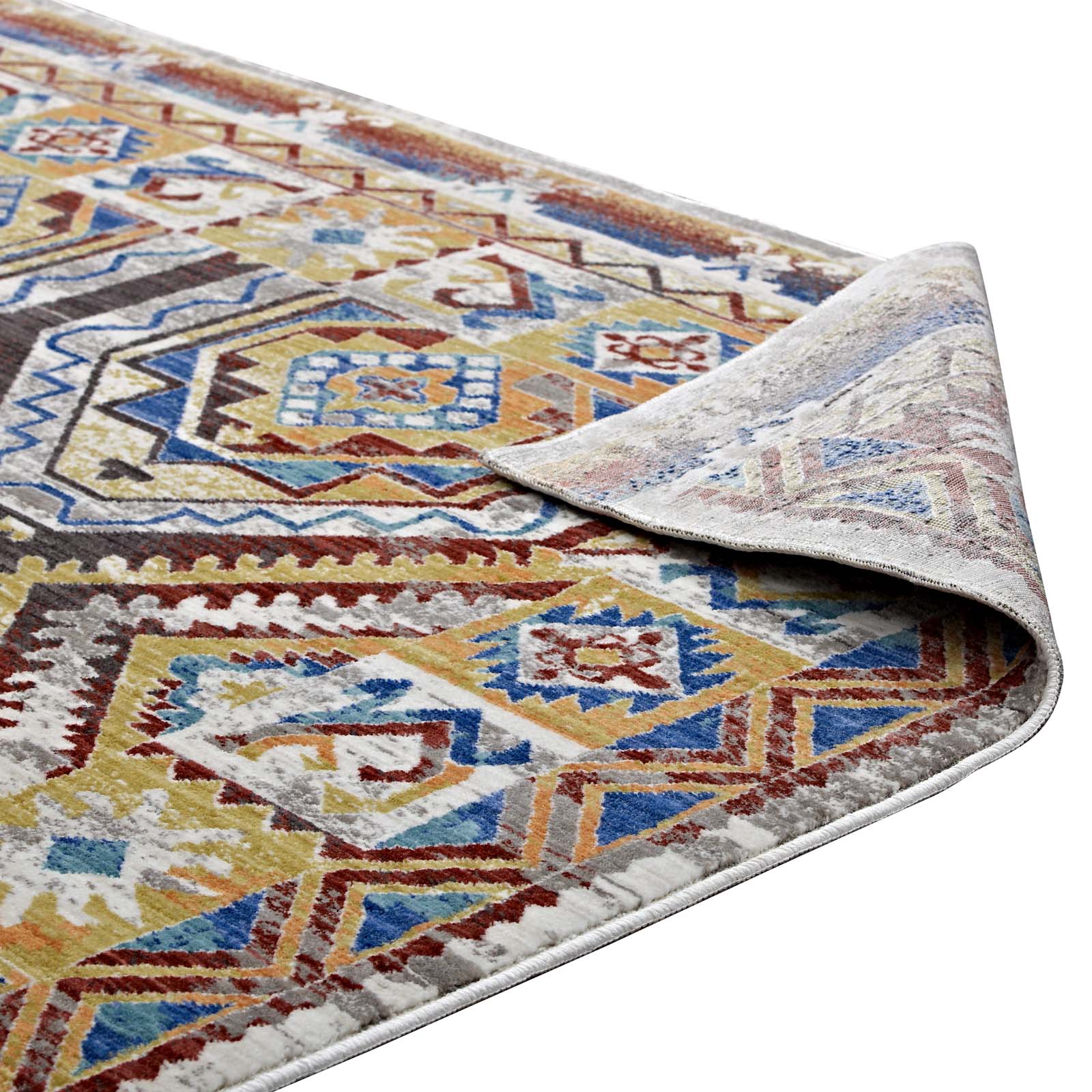 Florita Distressed Southwestern Aztec Area Rug - East Shore Modern Home Furnishings